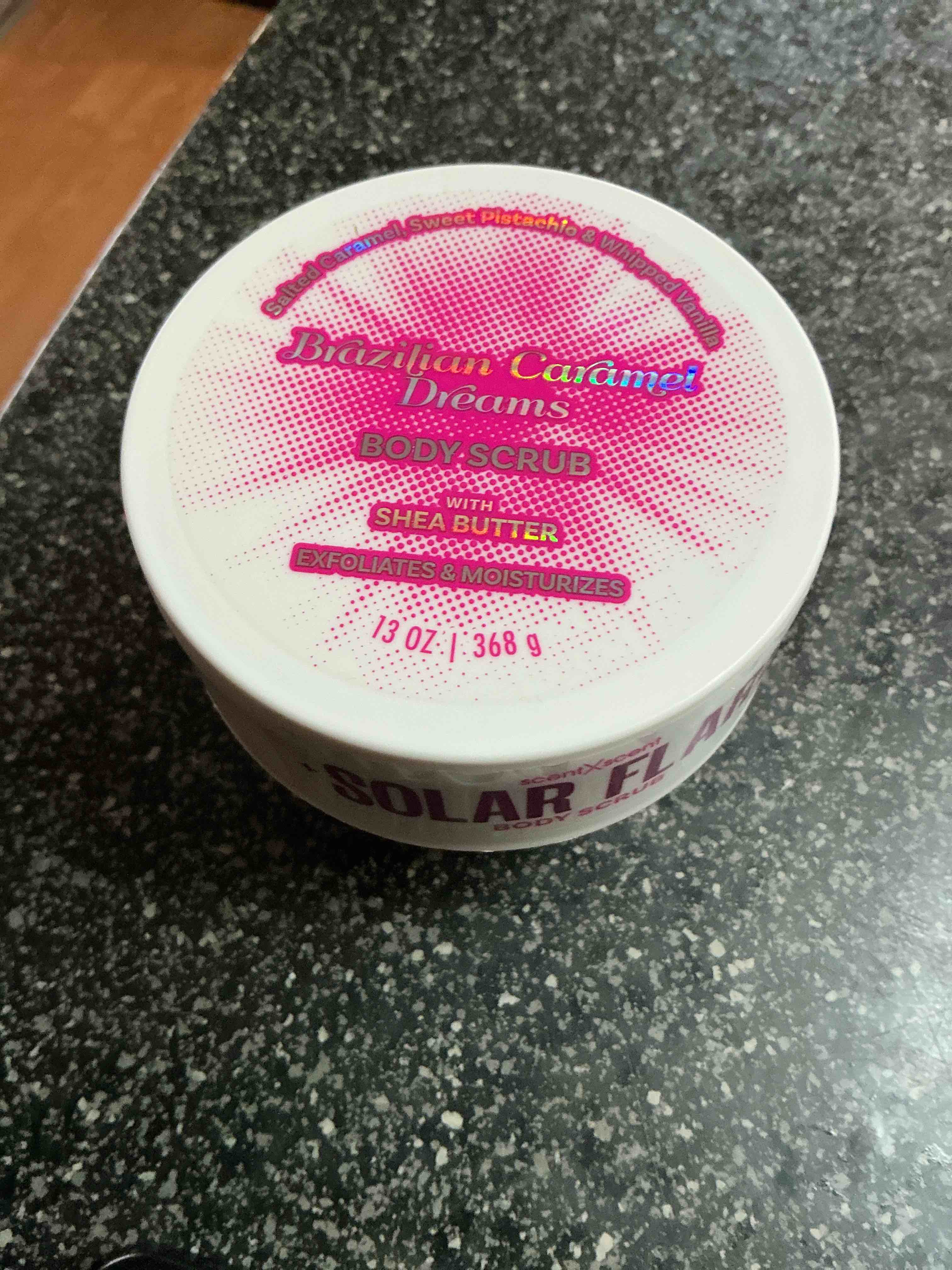 Condition photo showing New/Like New for Solar Flare Brazilian Caramel Dream Body Scrub Shea Butter 13 OZ. 