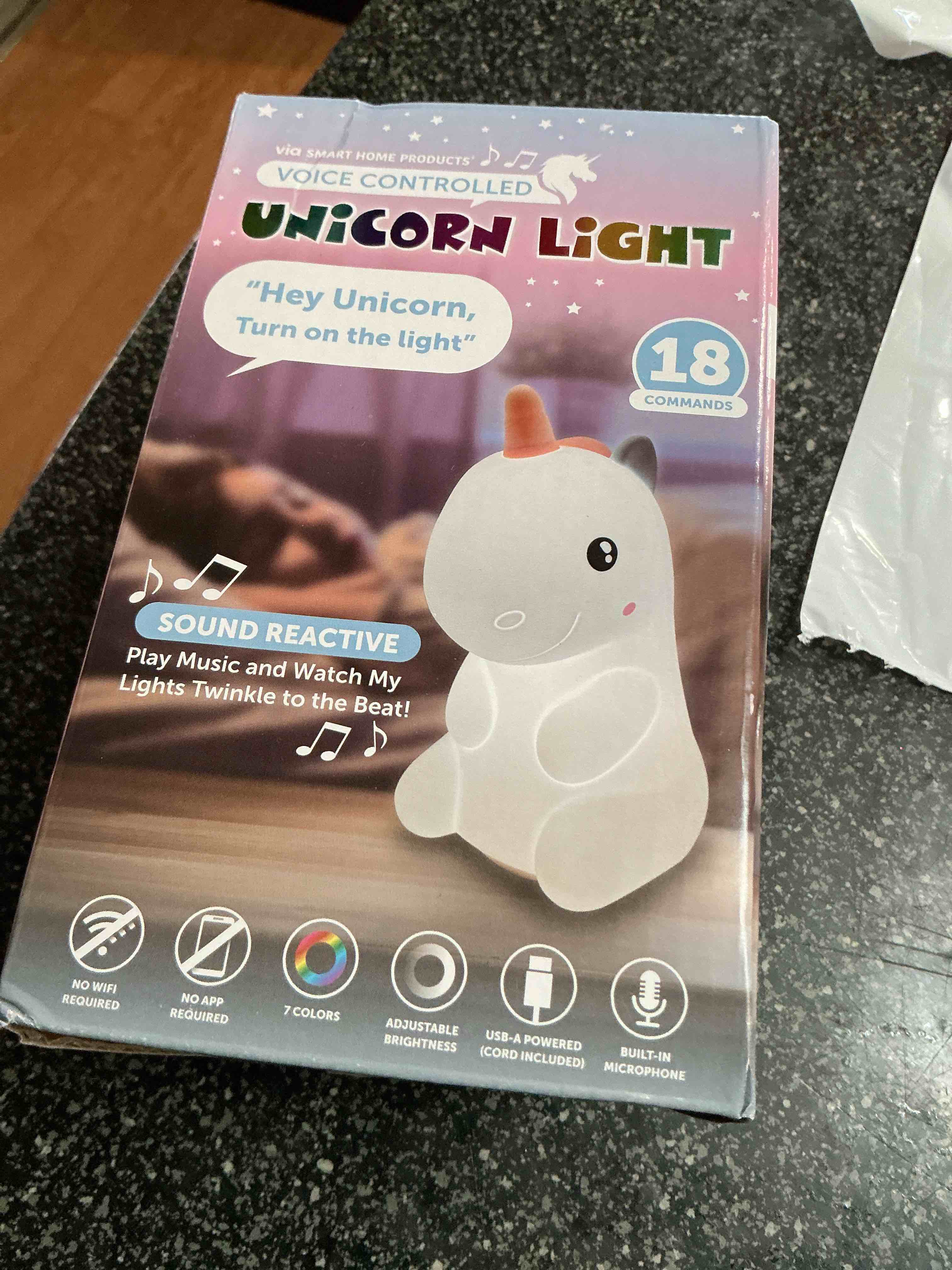Condition photo showing New/Like New for Unicorn Light Voice Controlled 