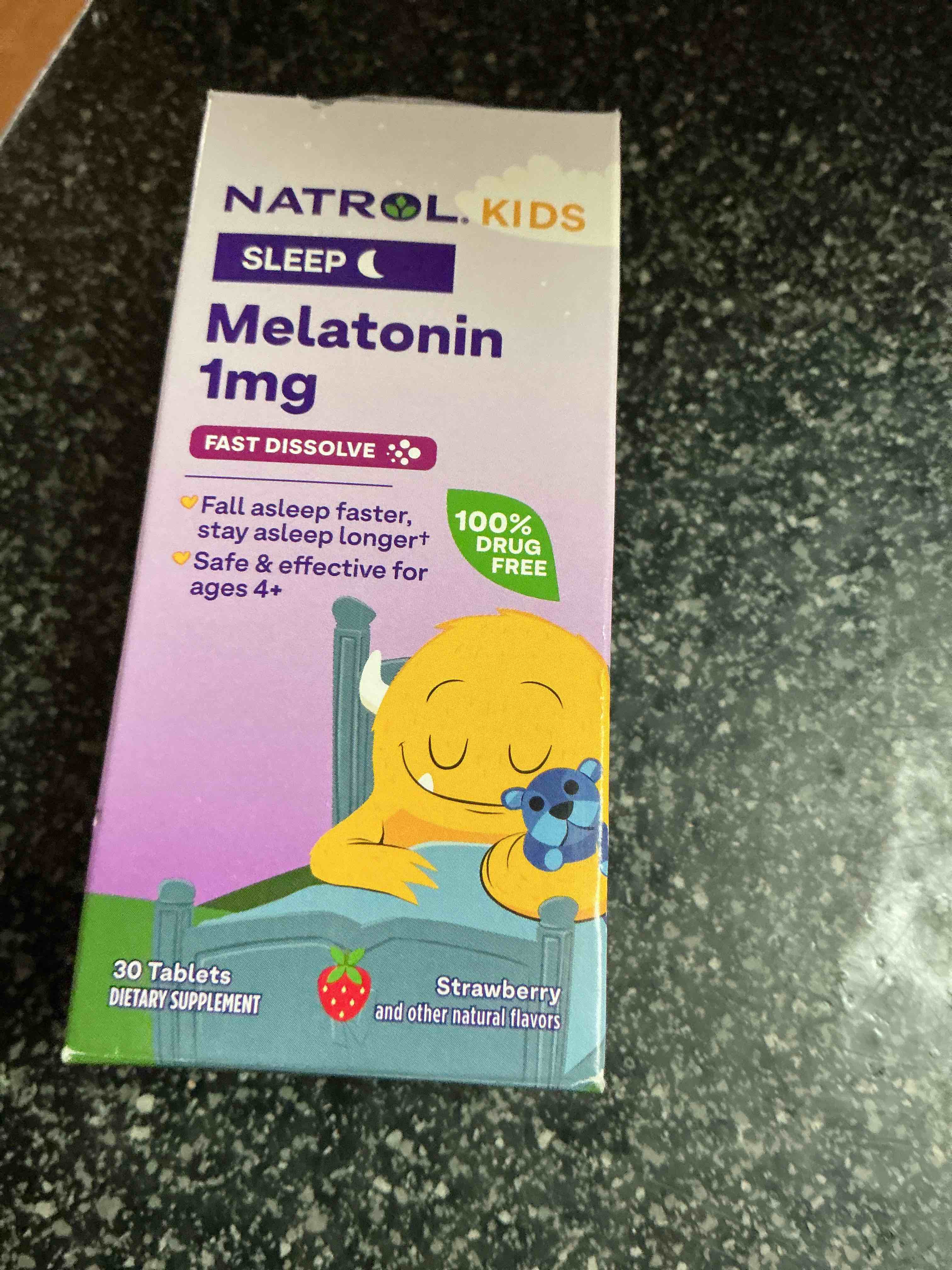 Condition photo showing New/Like New for Natrol Kids Sleep Melatonin 1 MG. 30 Tablets 