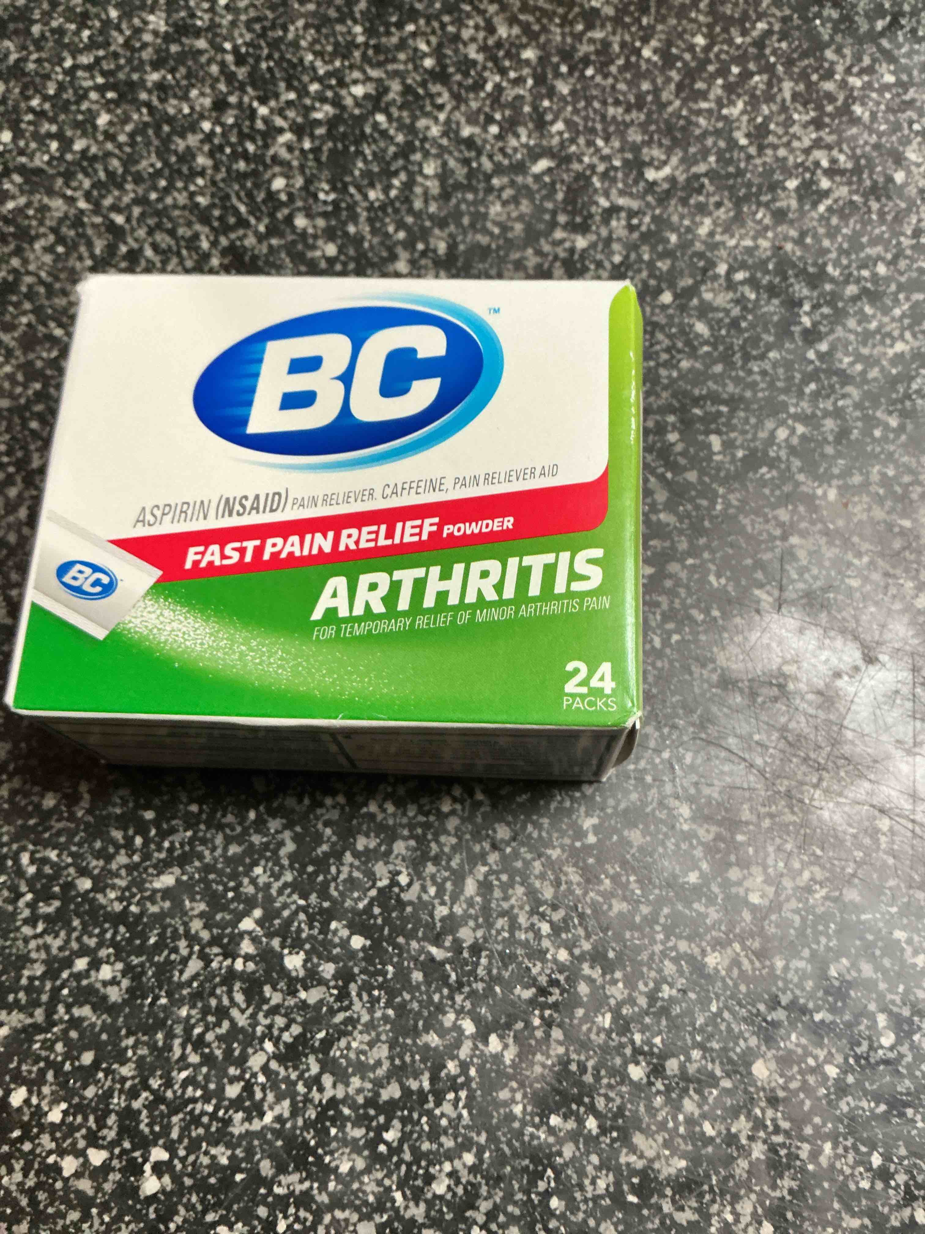 BC Powder Arthritis Pain Reliever, Aspirin Dissolve Packs, 24 Count Powder Packets