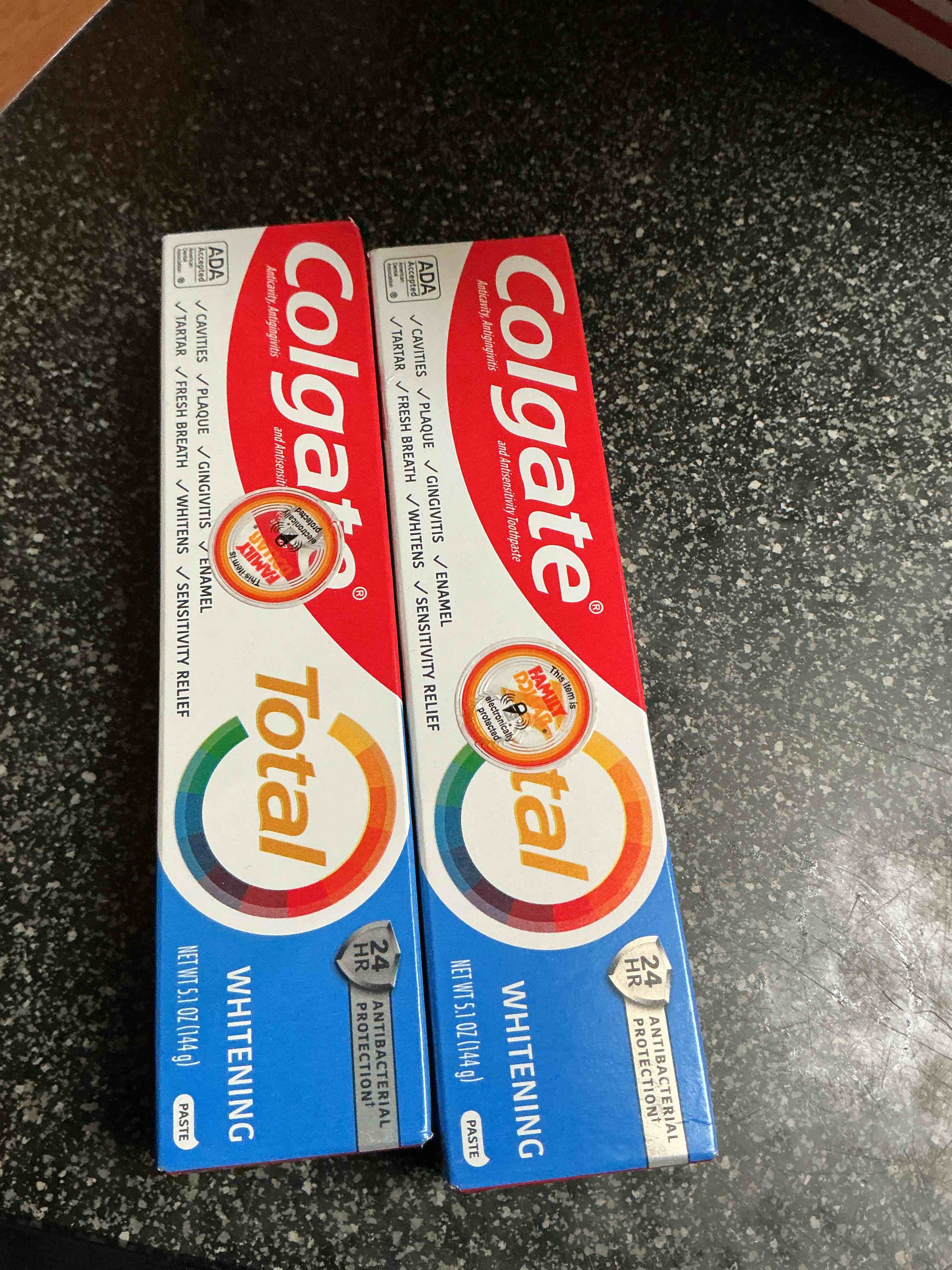 Colgate Total Active Prevention Whitening Toothpaste, Whitening Fluoride Toothpaste, Clinically Proven Formula Fights Plaque Bacteria, Mint, 5.1 oz