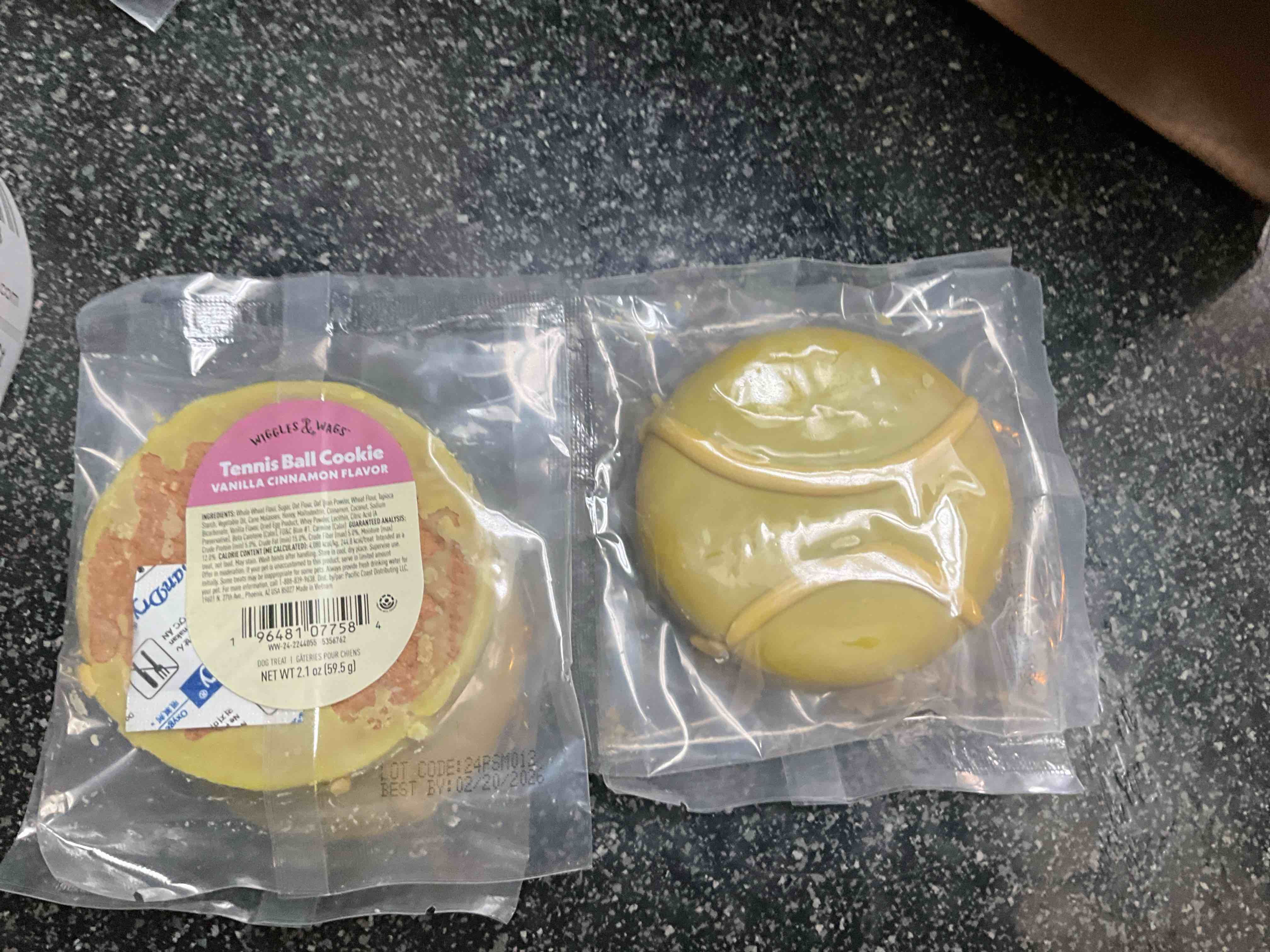 Condition photo showing New/Like New for Wiggles & Wags - Tennis Ball Cookies - for Dogs