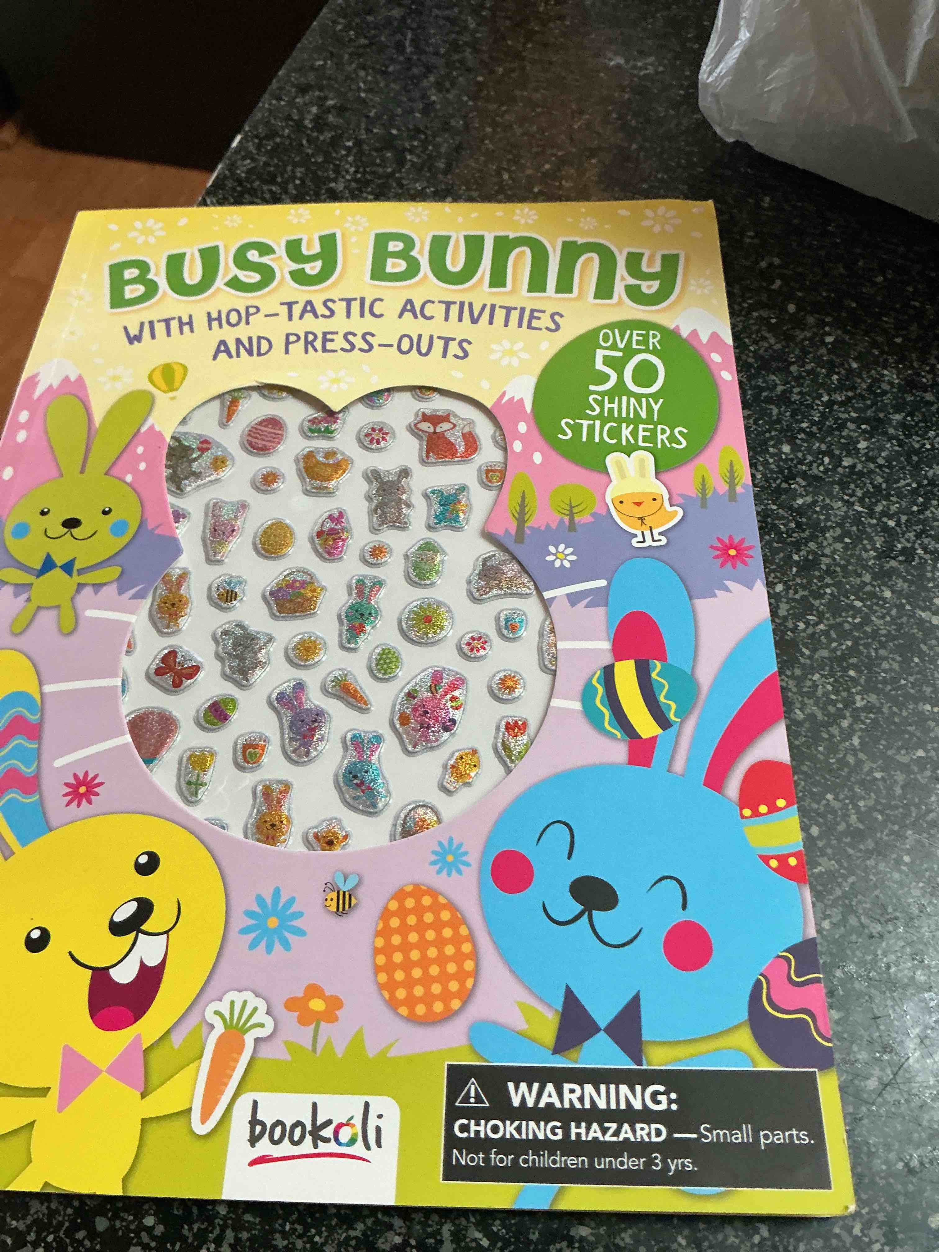Condition photo showing New/Like New for Busy Bunny Over 50 Shiny Stickers 