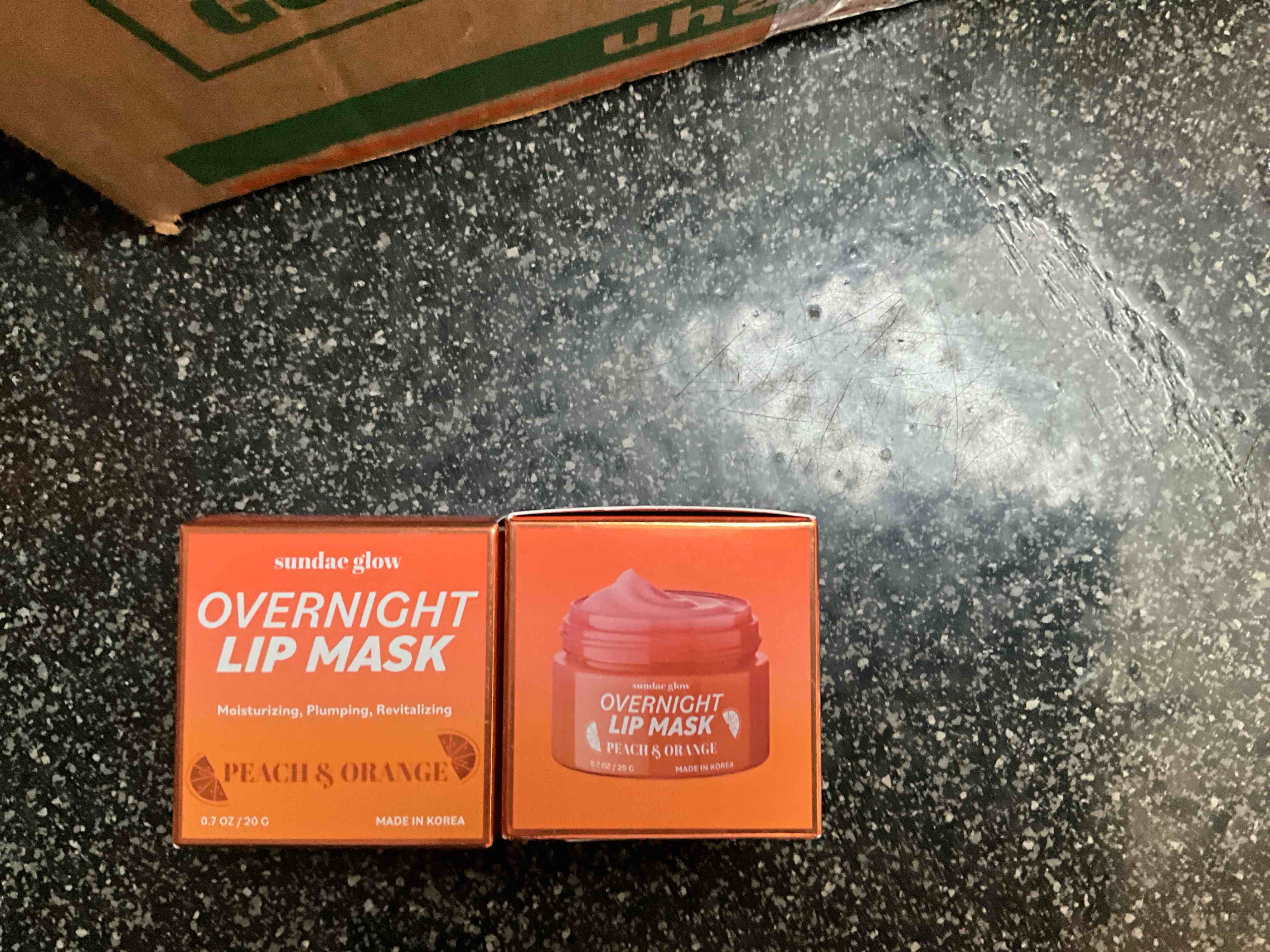 Condition photo showing New/Like New for Sundae Glow - Overnight Lip Mask - Peach & Orange - .7 oz 