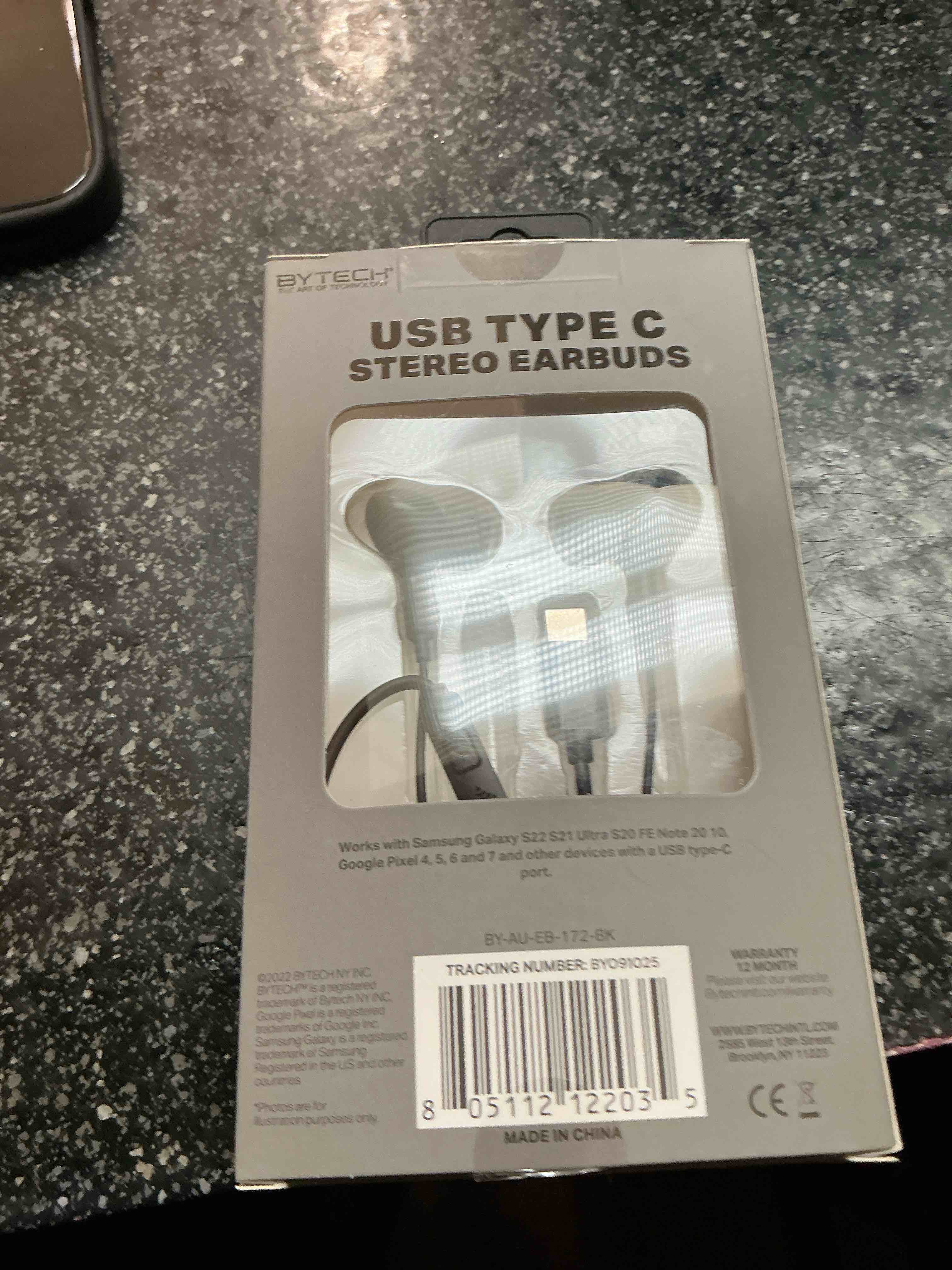 Condition photo showing New/Like New for Bytech USB Type C Stereo Earbuds 