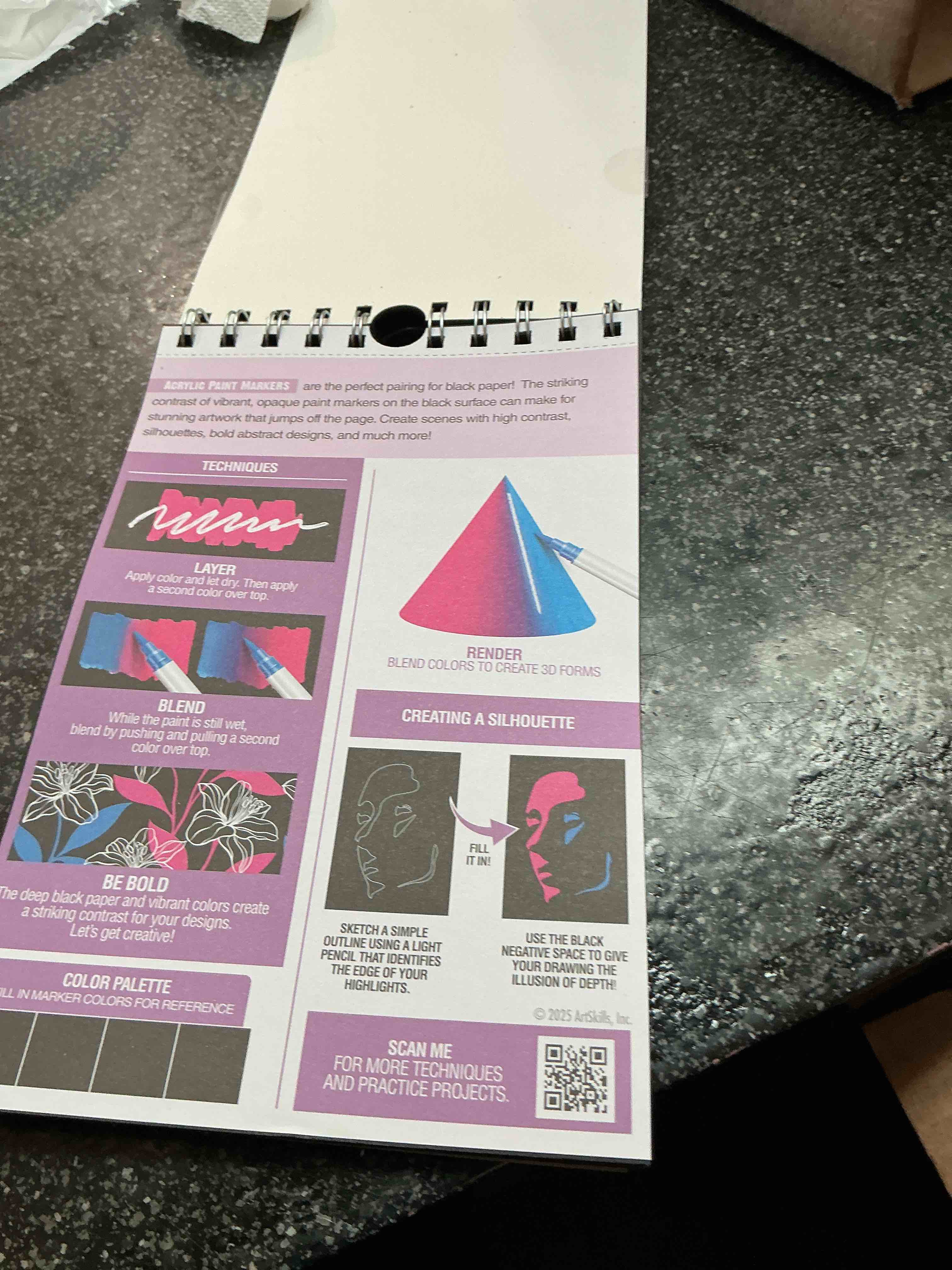 Condition photo showing New/Like New for Art Skills Black Sketch Journal 