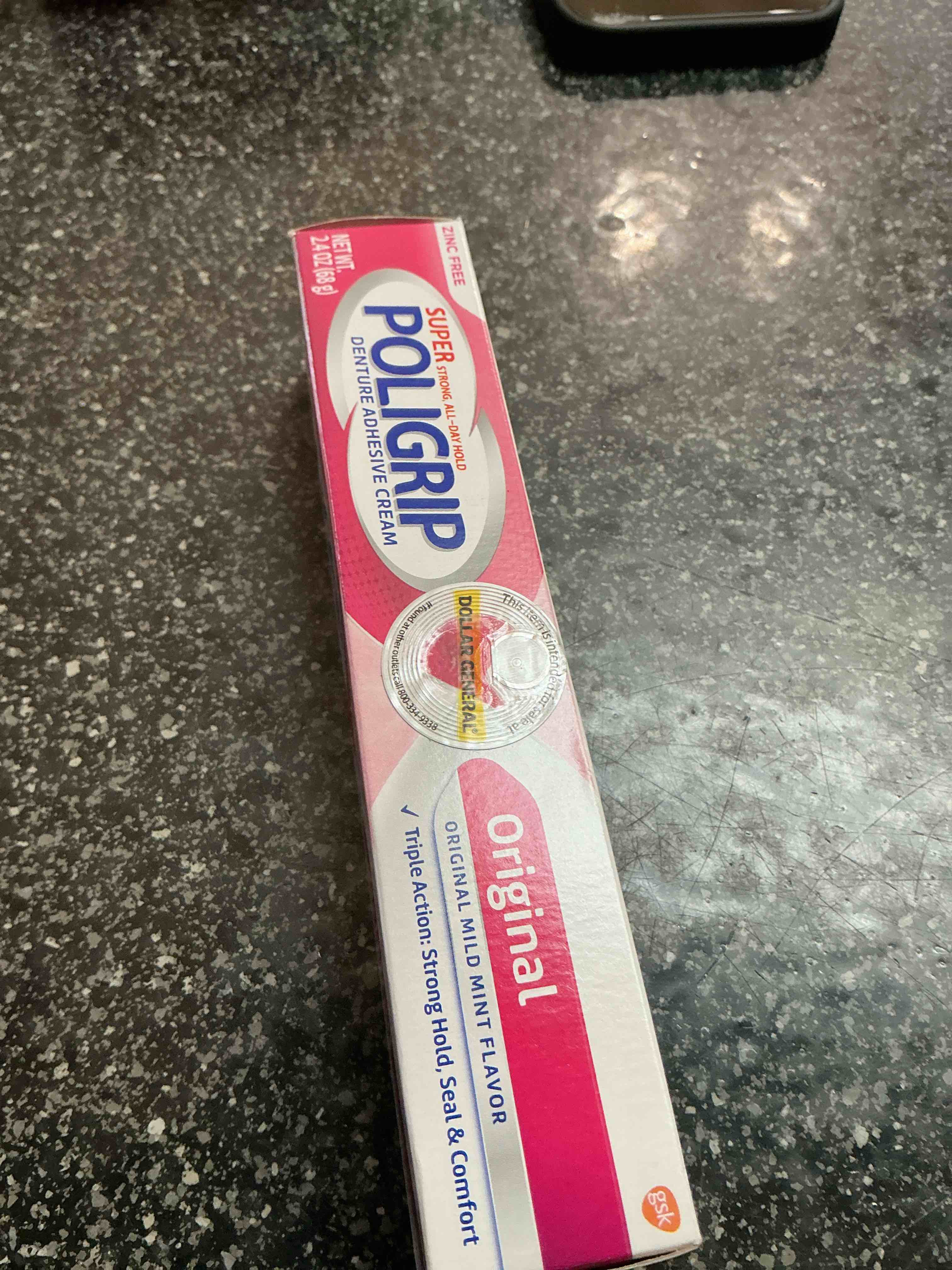 Condition photo showing New/Like New for Zinc Free Super Poligrip  Denture Adhesive Cream 2.4 OZ.