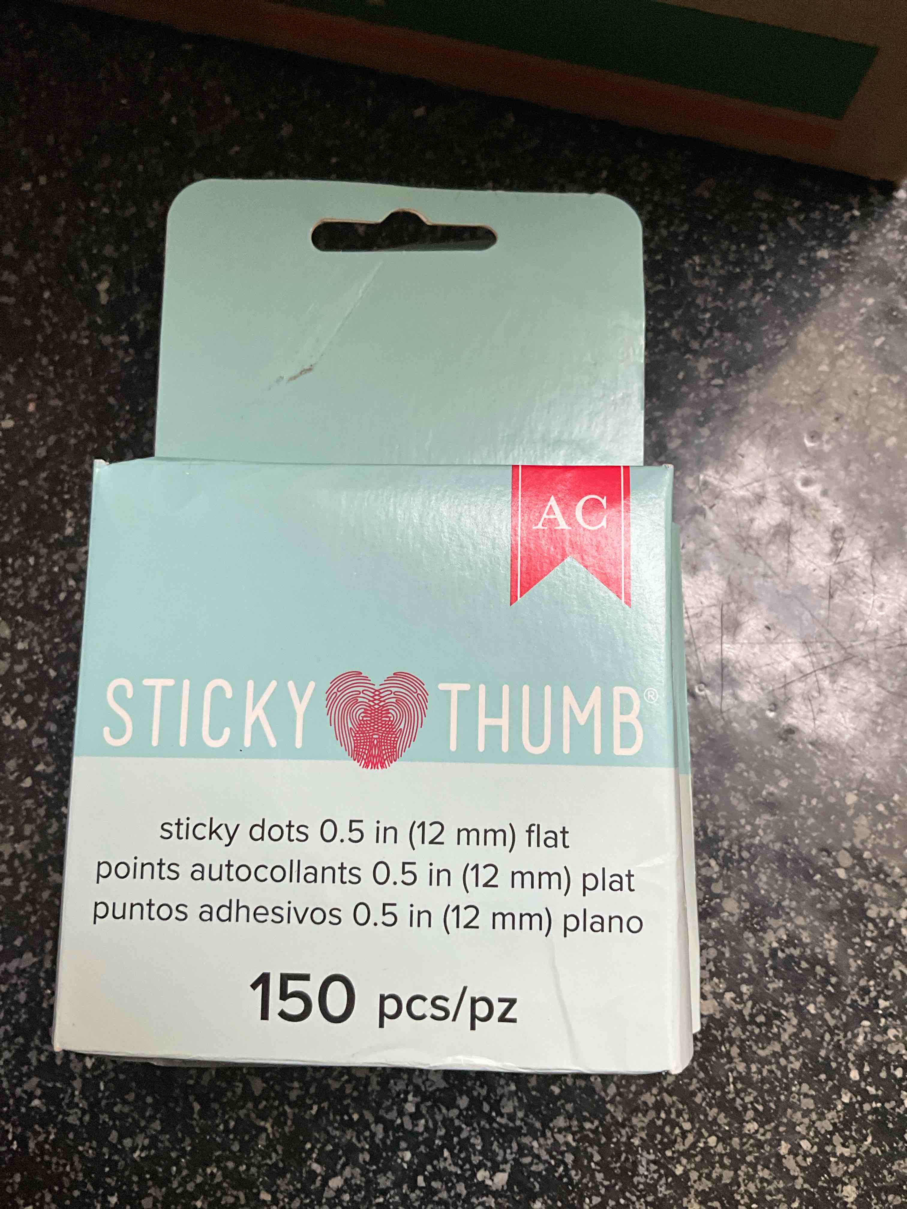 Condition photo showing New/Like New for American Crafts 150 Piece Sticky Thumb Flat Sticky Dots, 0.5 flat 