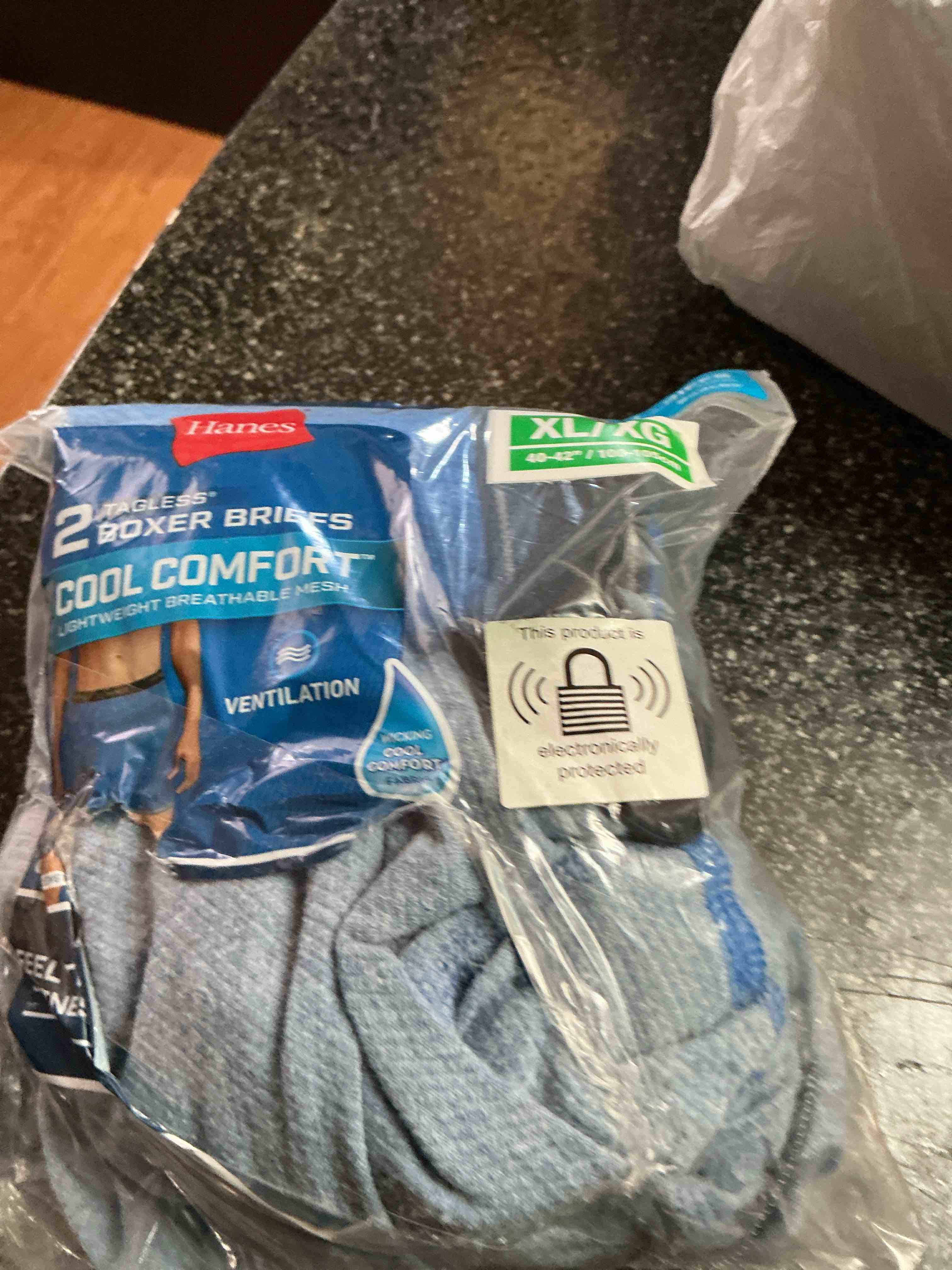 Condition photo showing New/Like New for Hanes Boxer Briefs Cool Comfort Size XL 2 Pack 