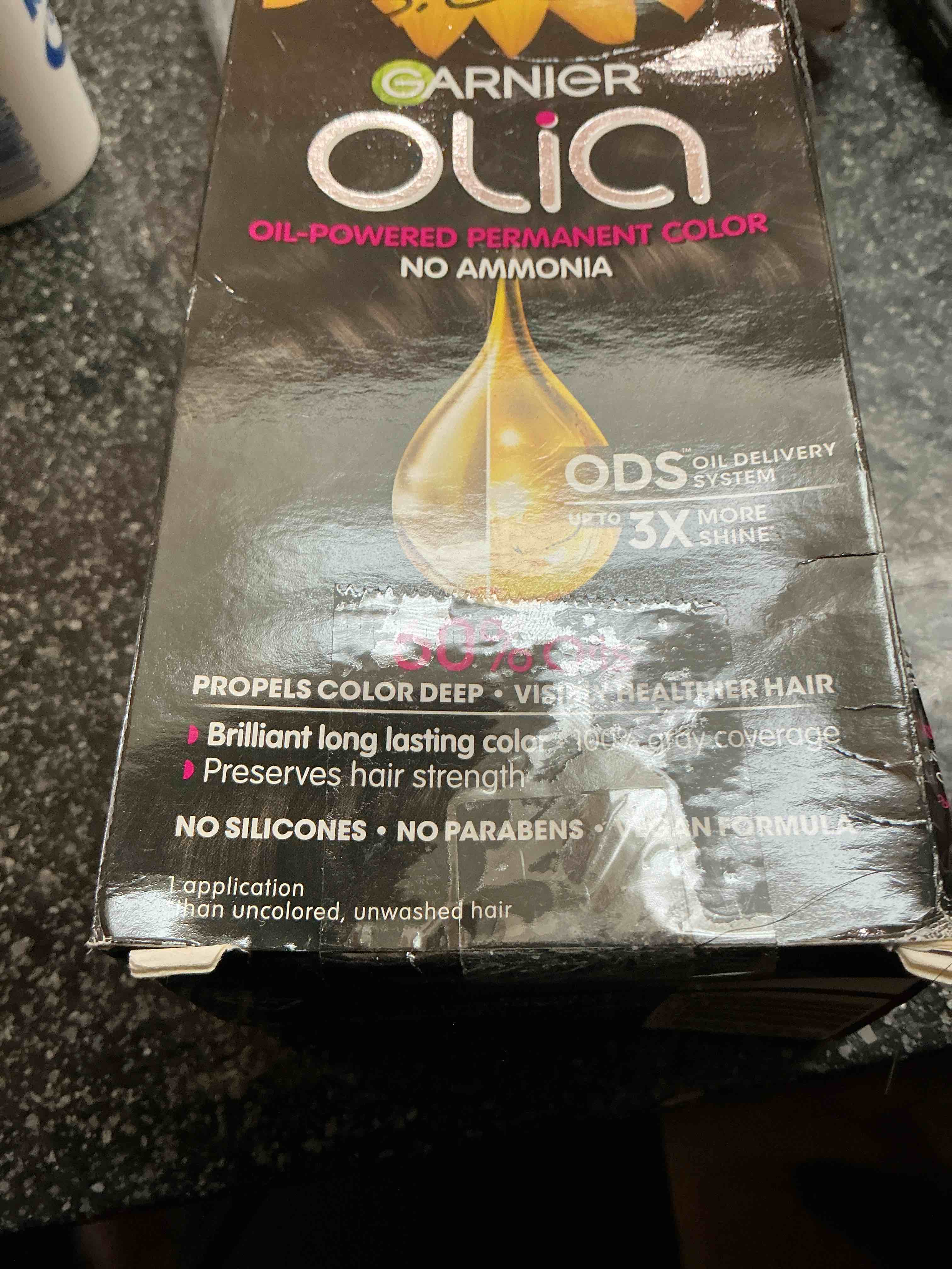 Condition photo showing New/Like New for Garnier Olia 3.0 Darkest Brown 