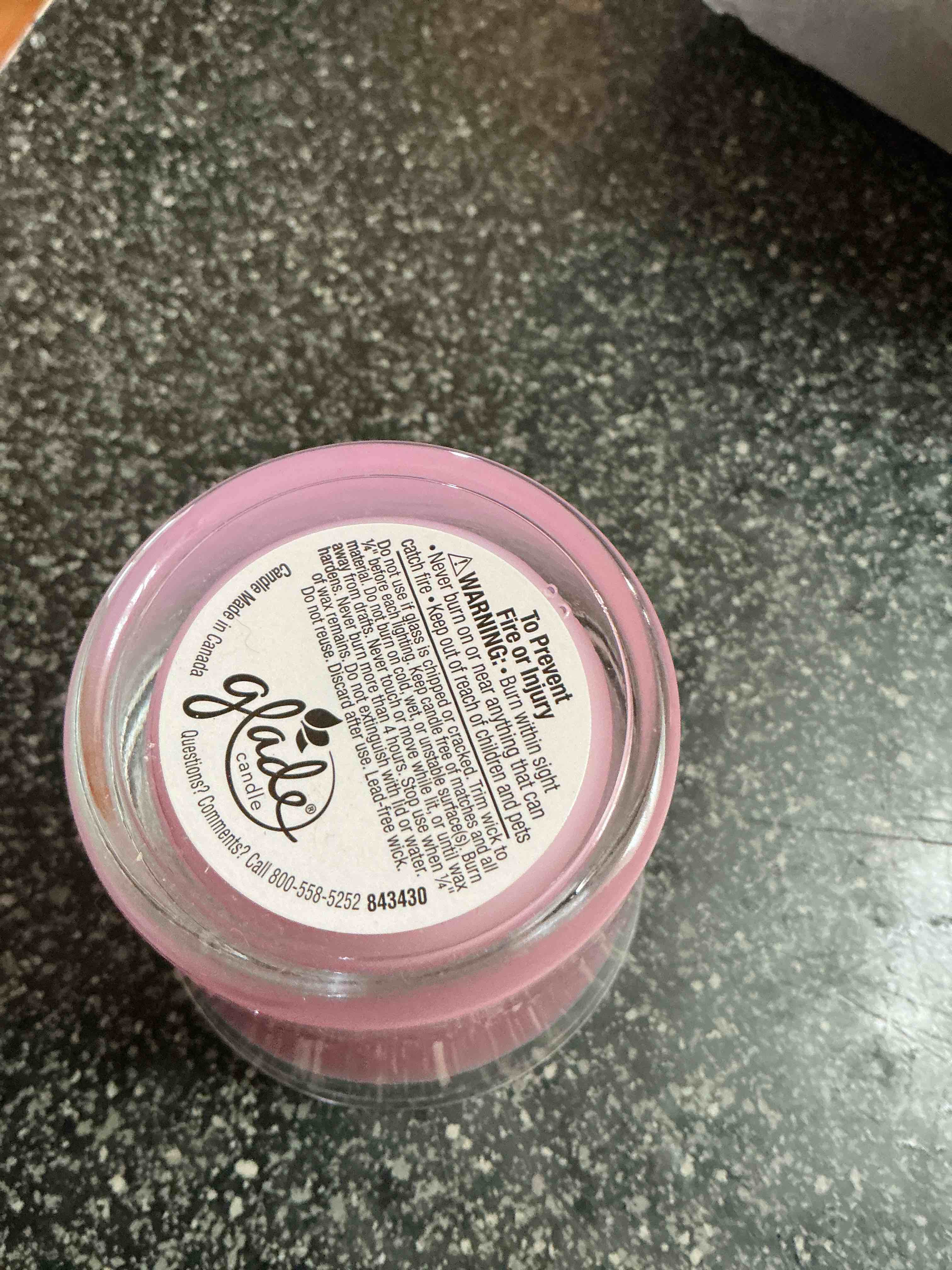 Condition photo showing New/Like New for Glade Pink Candle 