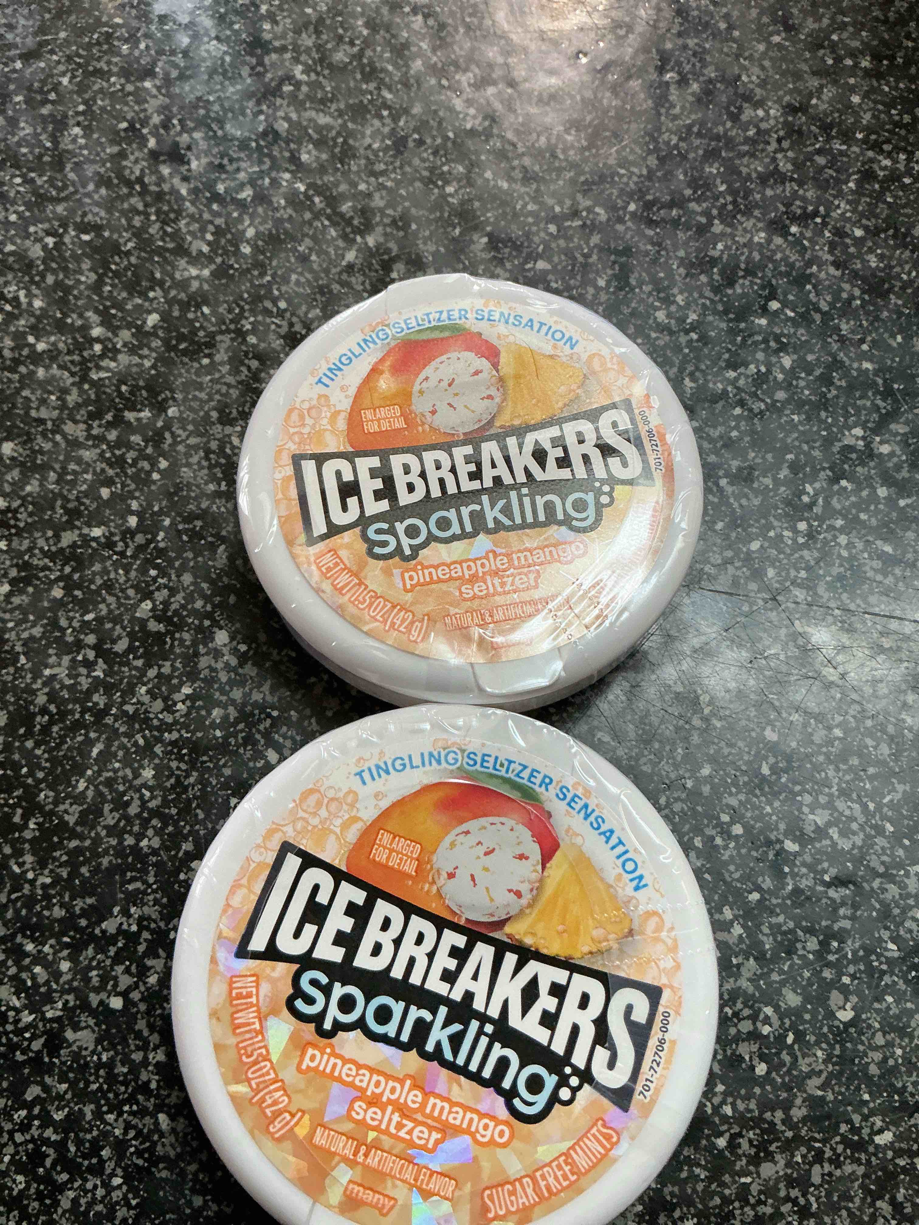 Condition photo showing New/Like New for Icebreaker Sparkling Sugar Free 1.5 OZ. Pineapple Mango Seltzer 