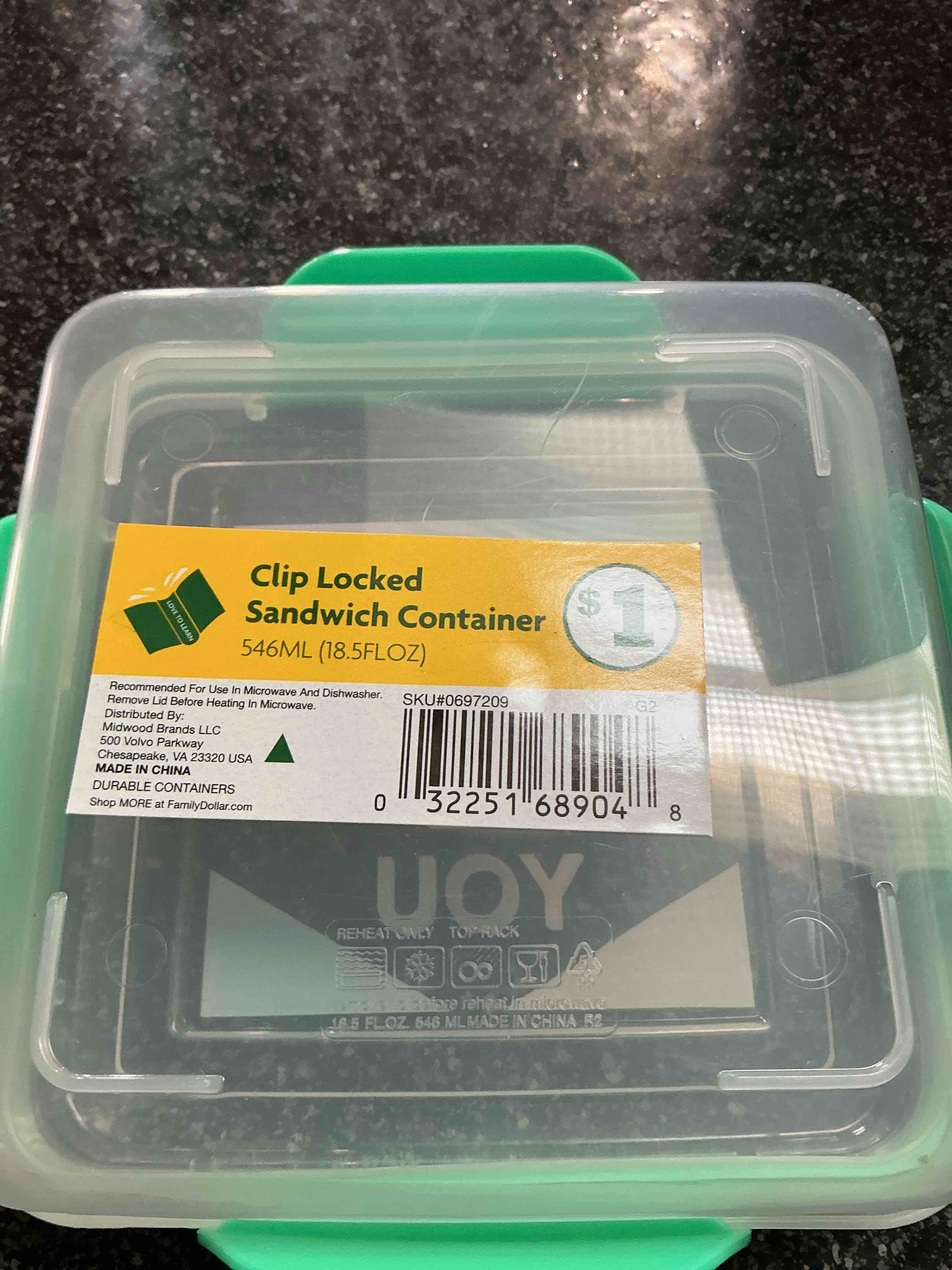 Condition photo showing New/Like New for Clip Locked Sandwich Container 