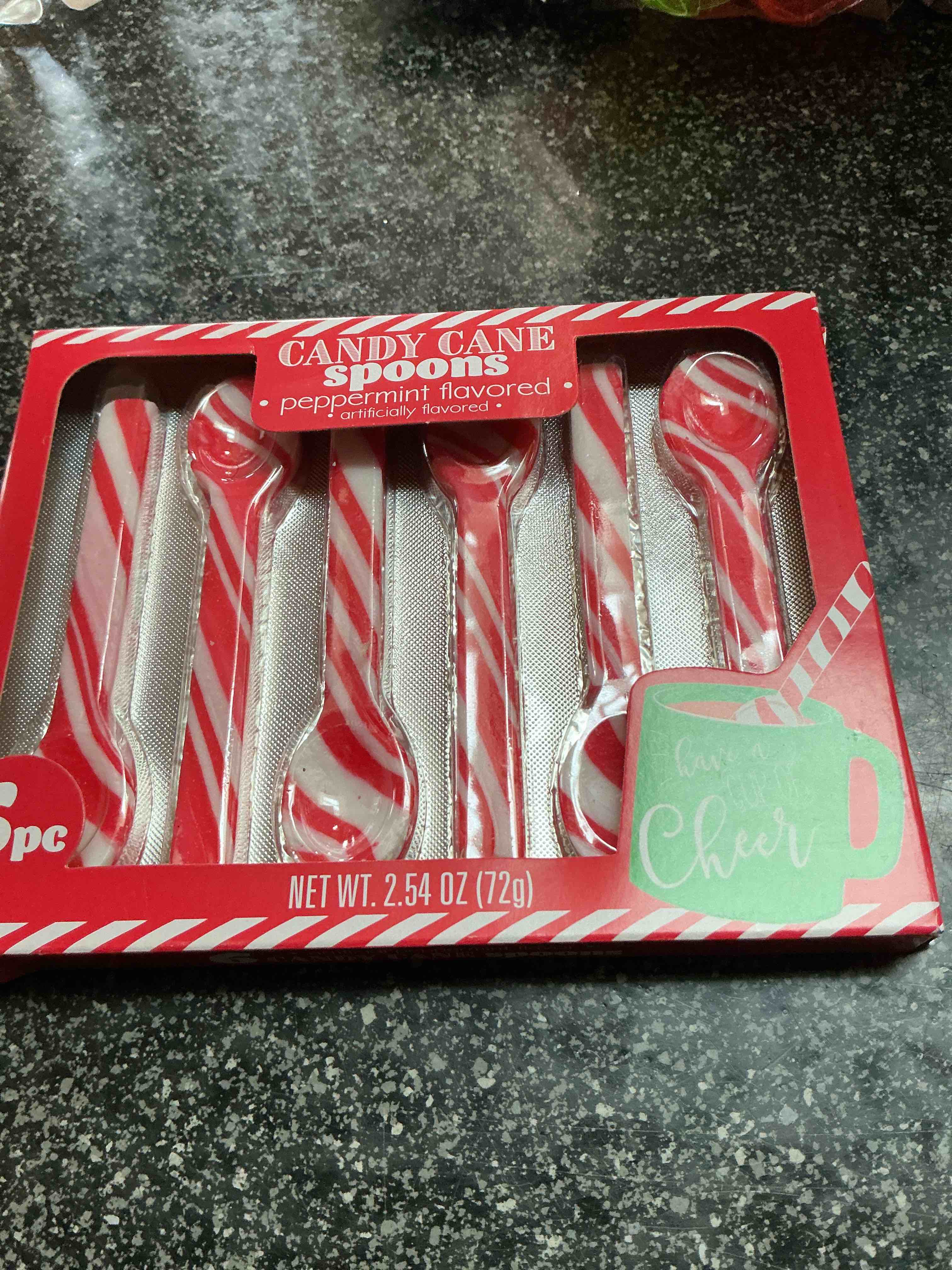 Condition photo showing New/Like New for Candy Cane Spoons Peppermint Flavored 6 PC. 2.54 OZ.