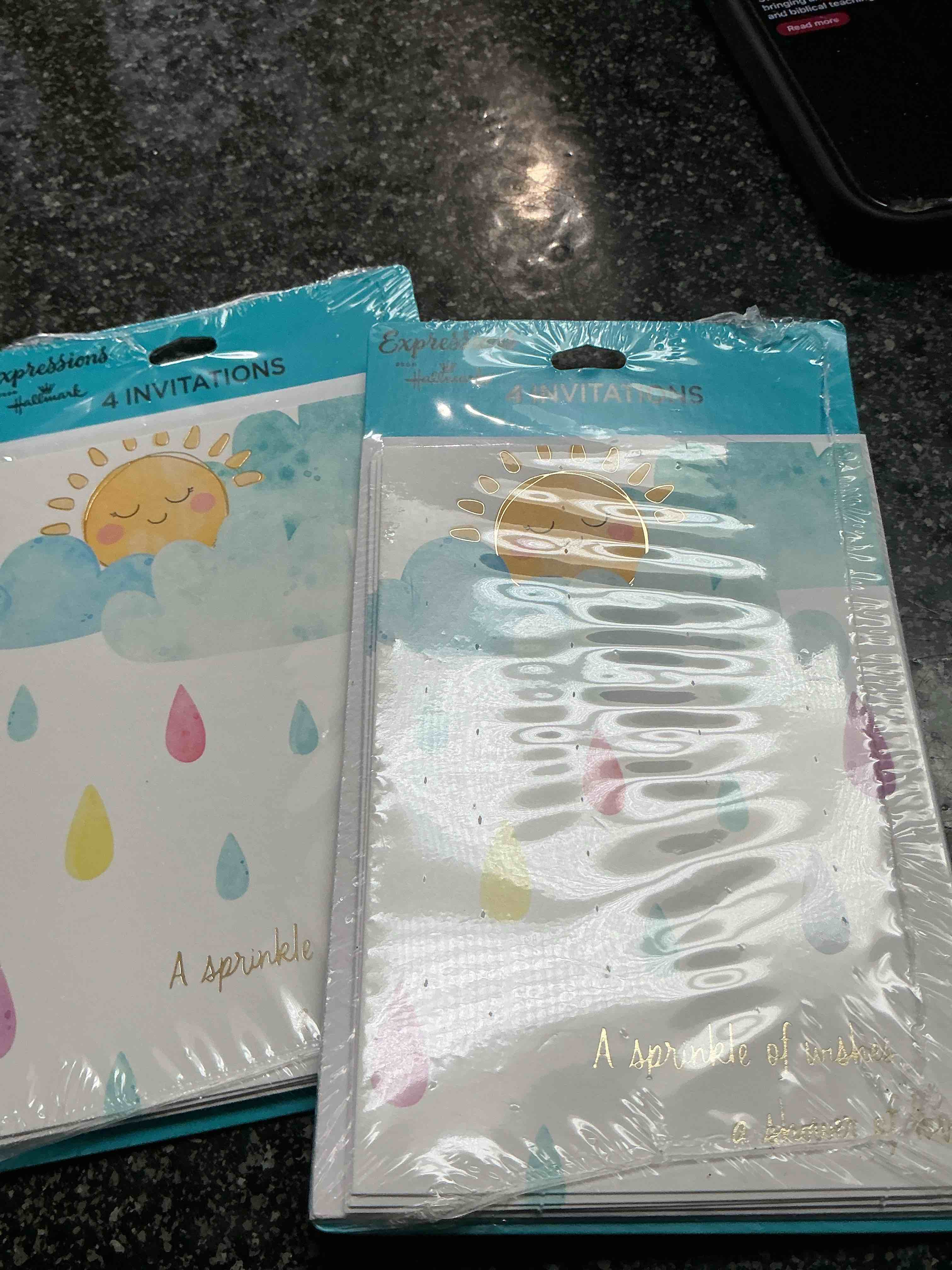 Condition photo showing New/Like New for Epression By Hallmark 4 Invitations  Cards