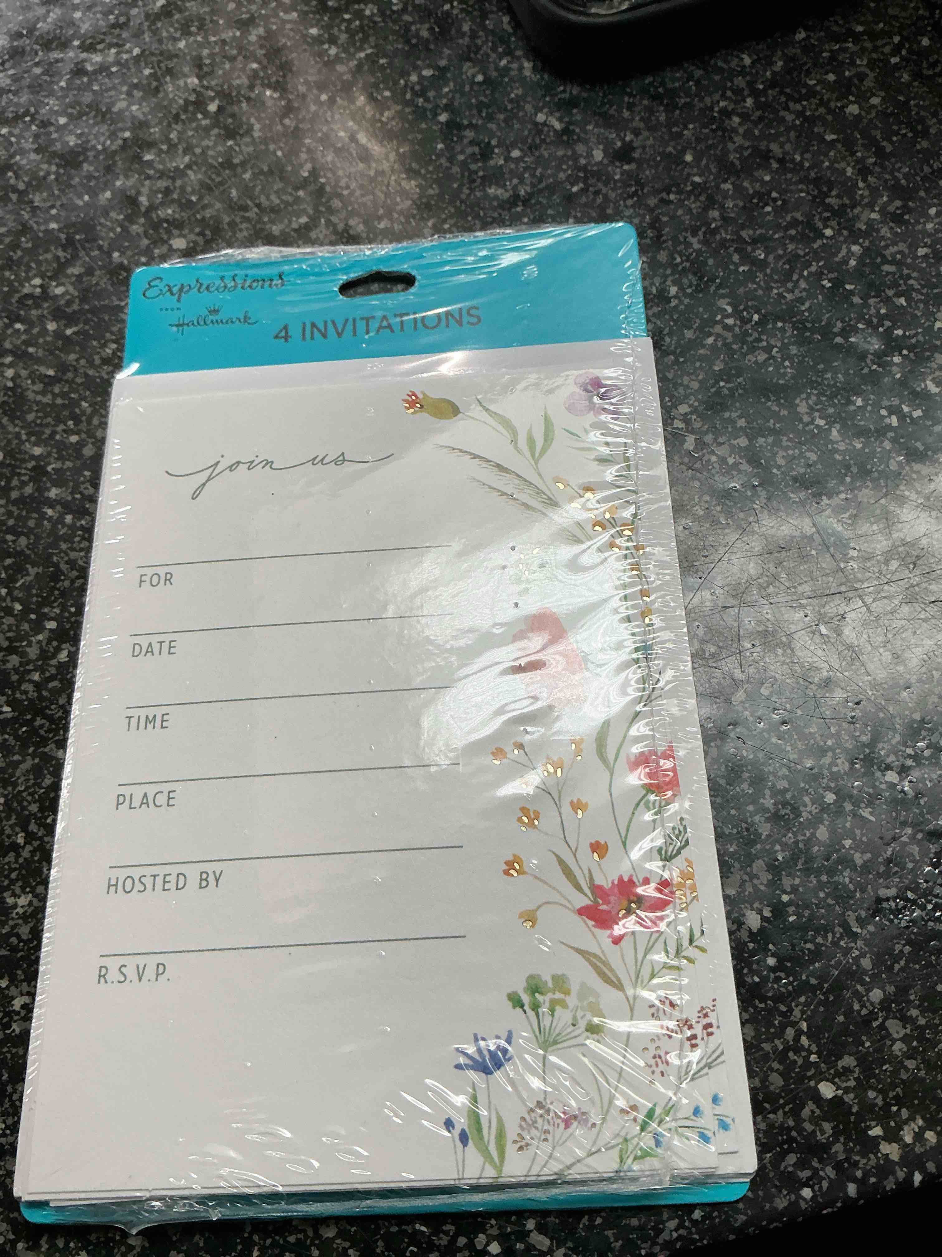 Condition photo showing New/Like New for Expression By Hallmark 4 Invitations Cards  