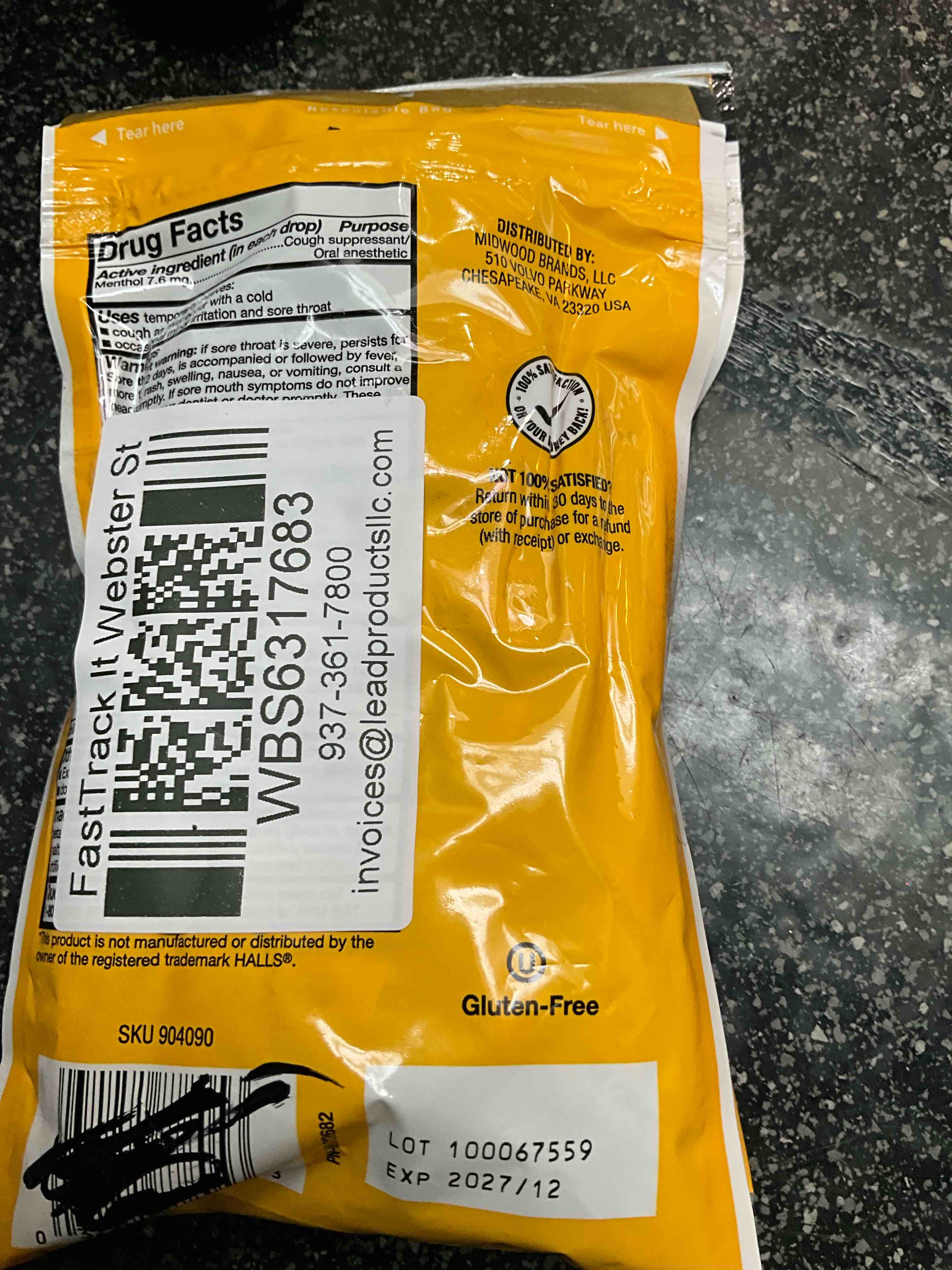 Condition photo showing New/Like New for Family Wellness Sugar Free Cough Drops 25 Drops  Honey Lemon 