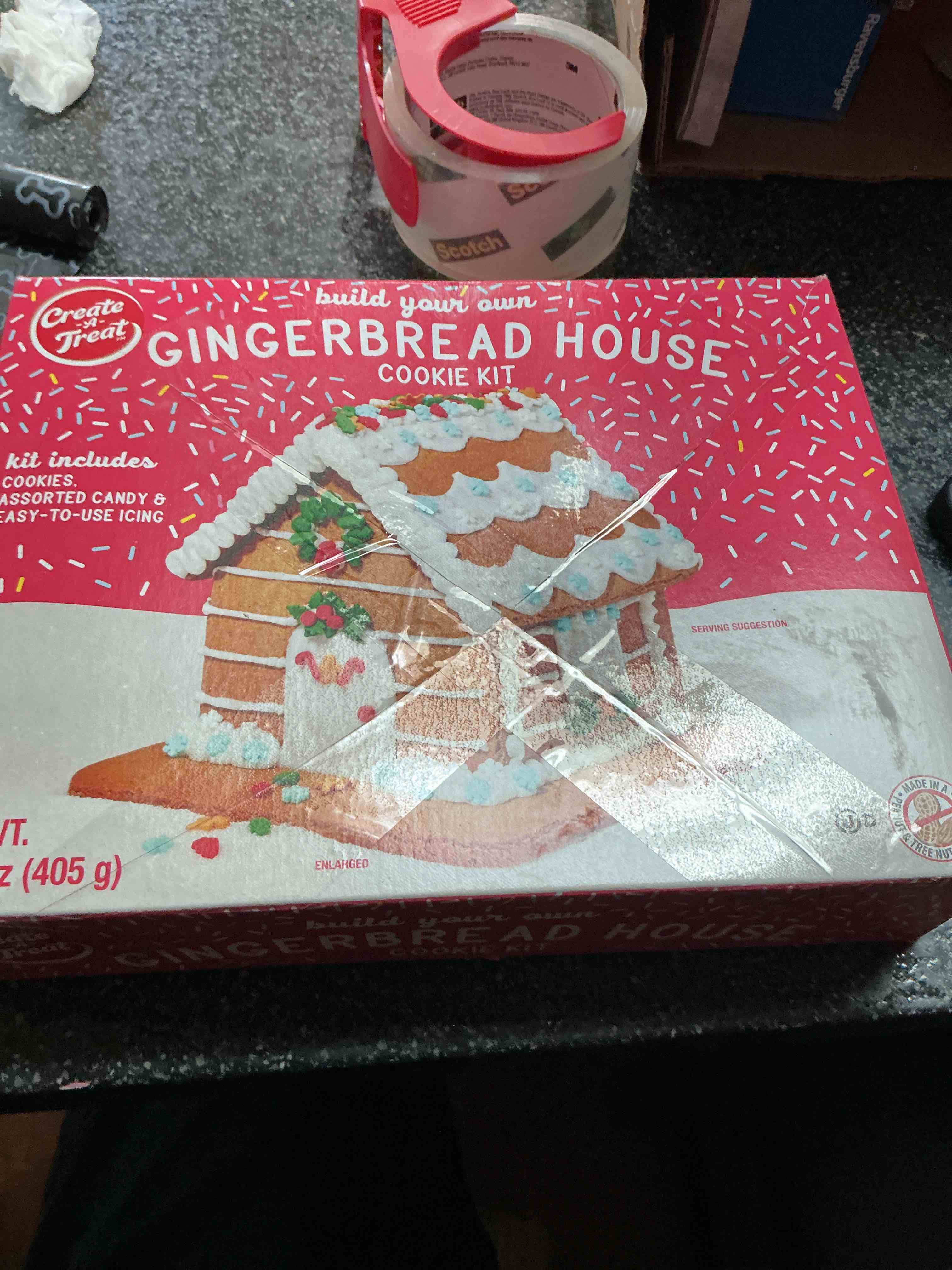 Condition photo showing New/Like New for Create & treat Gingerbread House Cookie Kit 