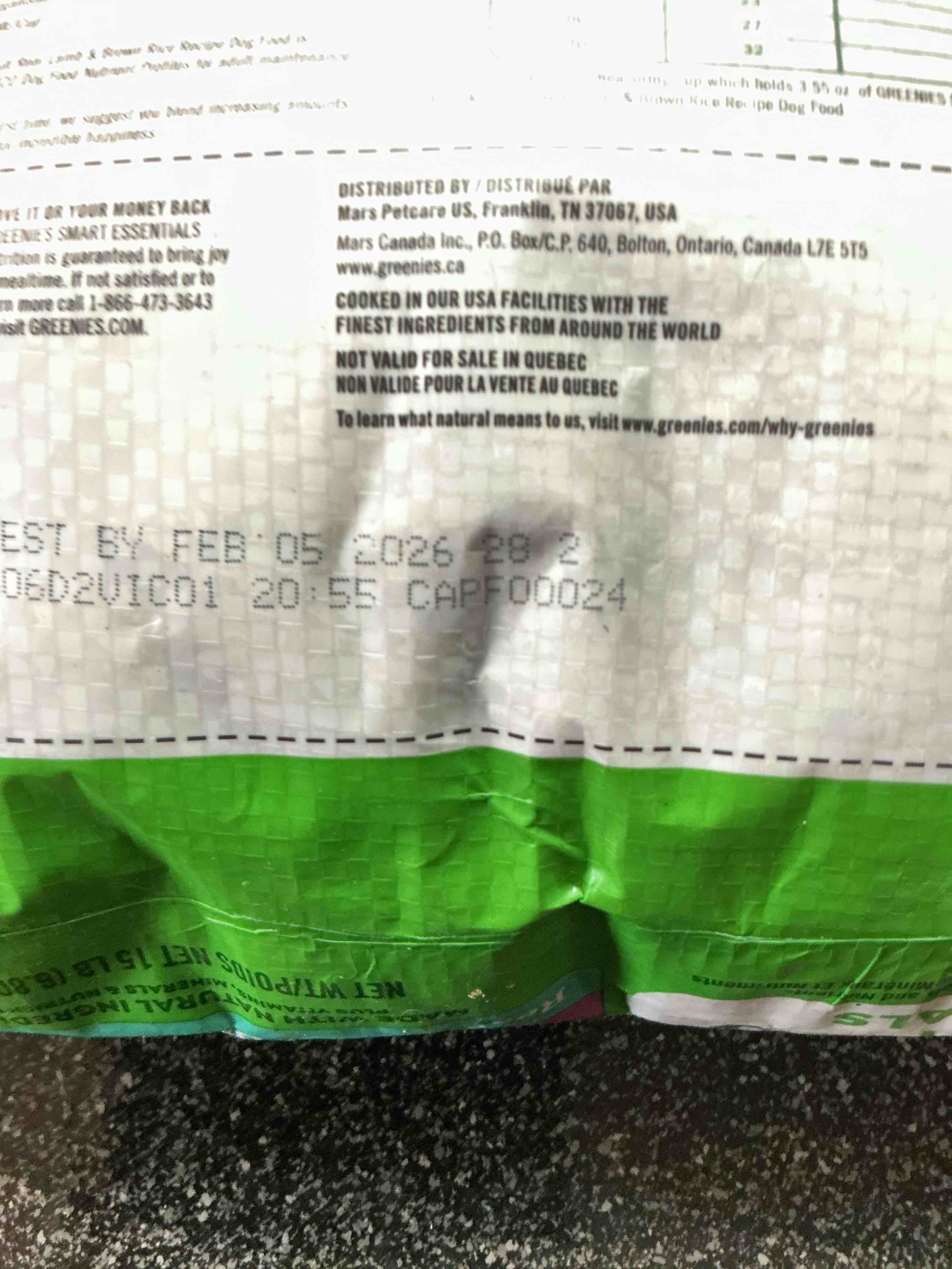 Condition photo showing As Is for Greenies Smart Essentials Sensitive Digestion & Skin Adult Dry Dog Food Real Lamb & Brown Rice Recipe, 15 lb. Bag