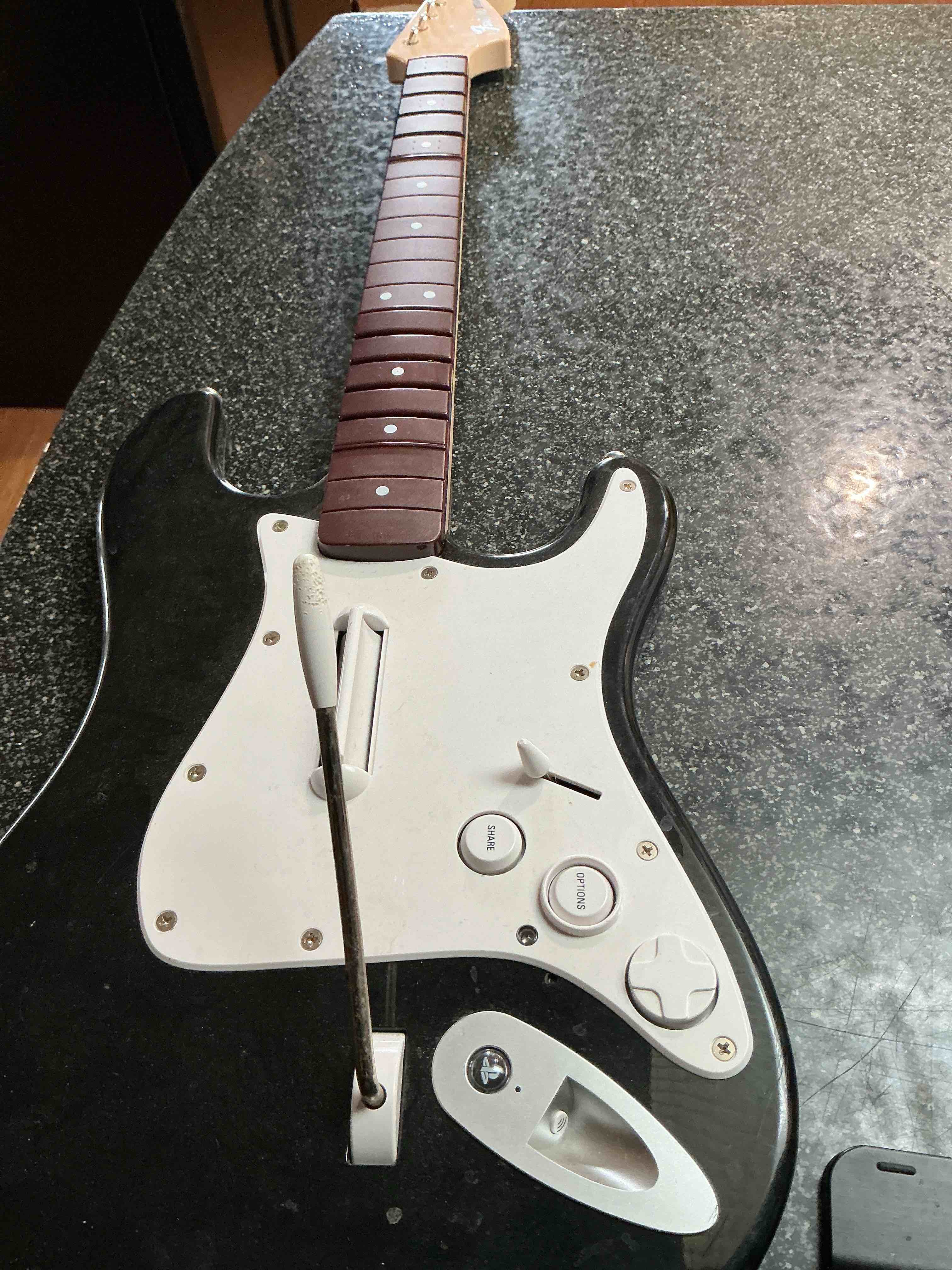 Condition photo showing Good Condition for Rock Band 4 Black Wireless fender Stratocaster Guitar For XBOX One 