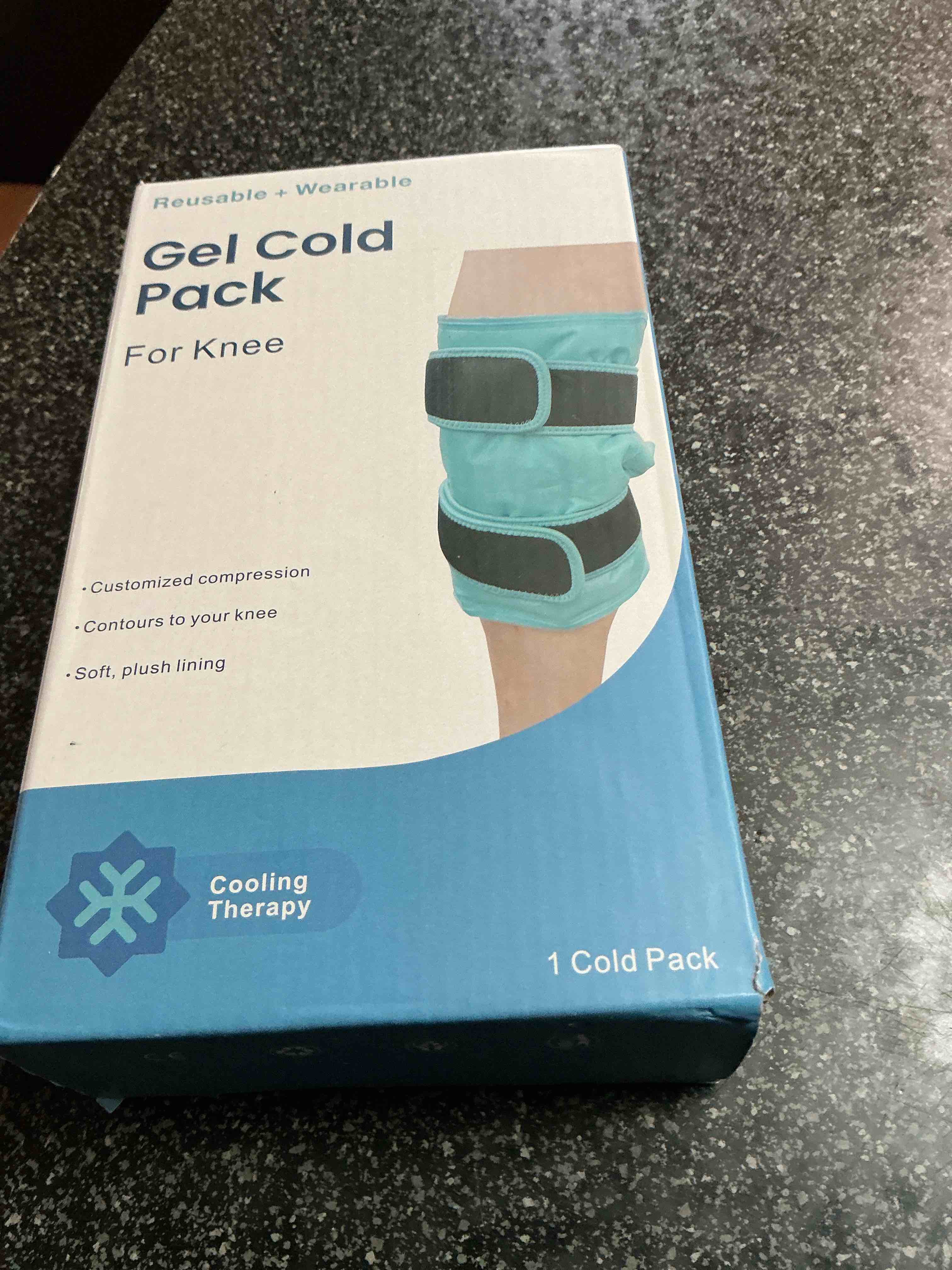 Condition photo showing New/Like New for Reusable + Wearable Gel Cold Pack For Knee 1 Cold Pack Deep Blue 