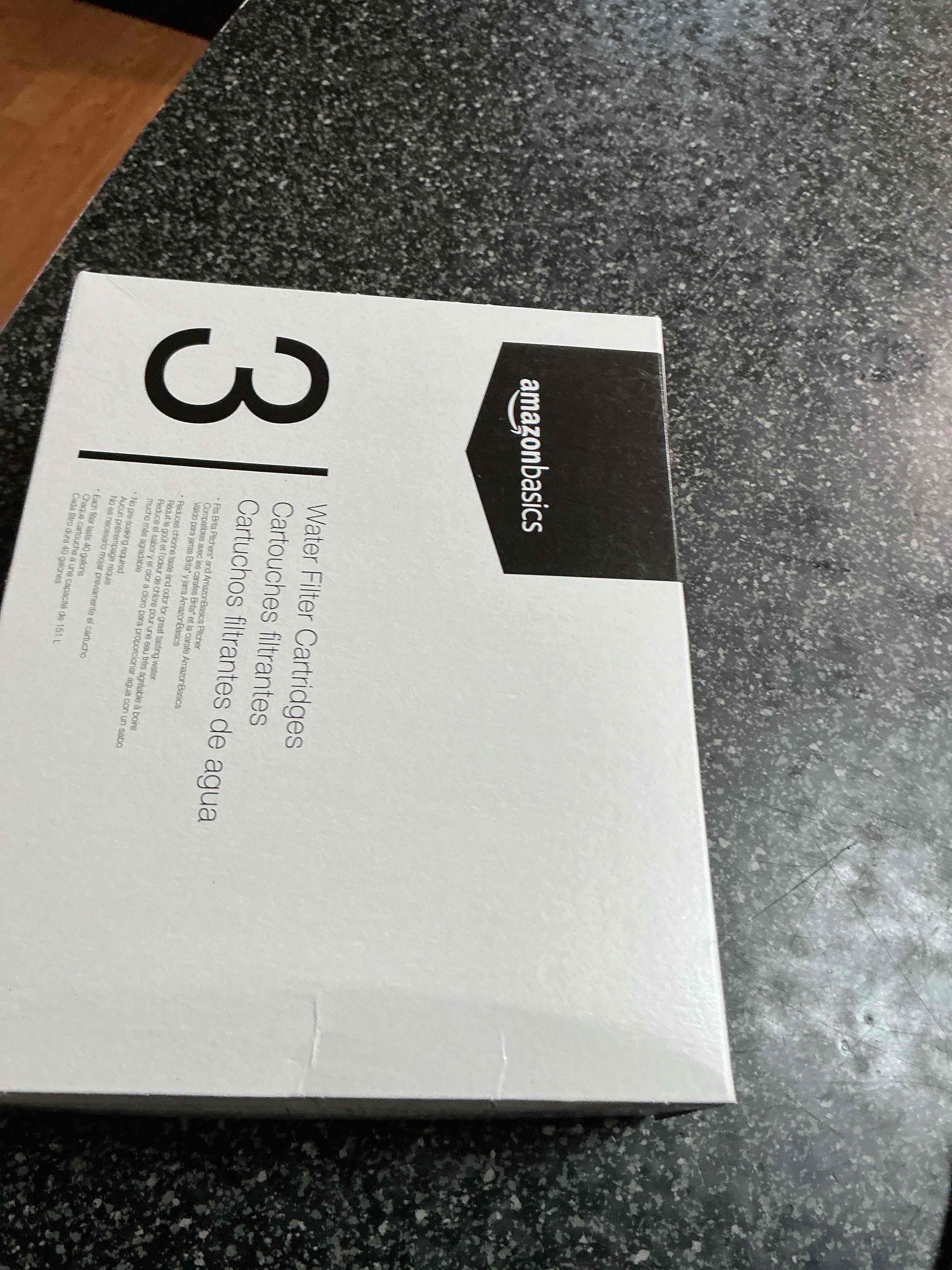 Condition photo showing New/Like New for Amazon Basics Replacement Water Filters for Pitchers, Compatible with Brita, 3-Pack