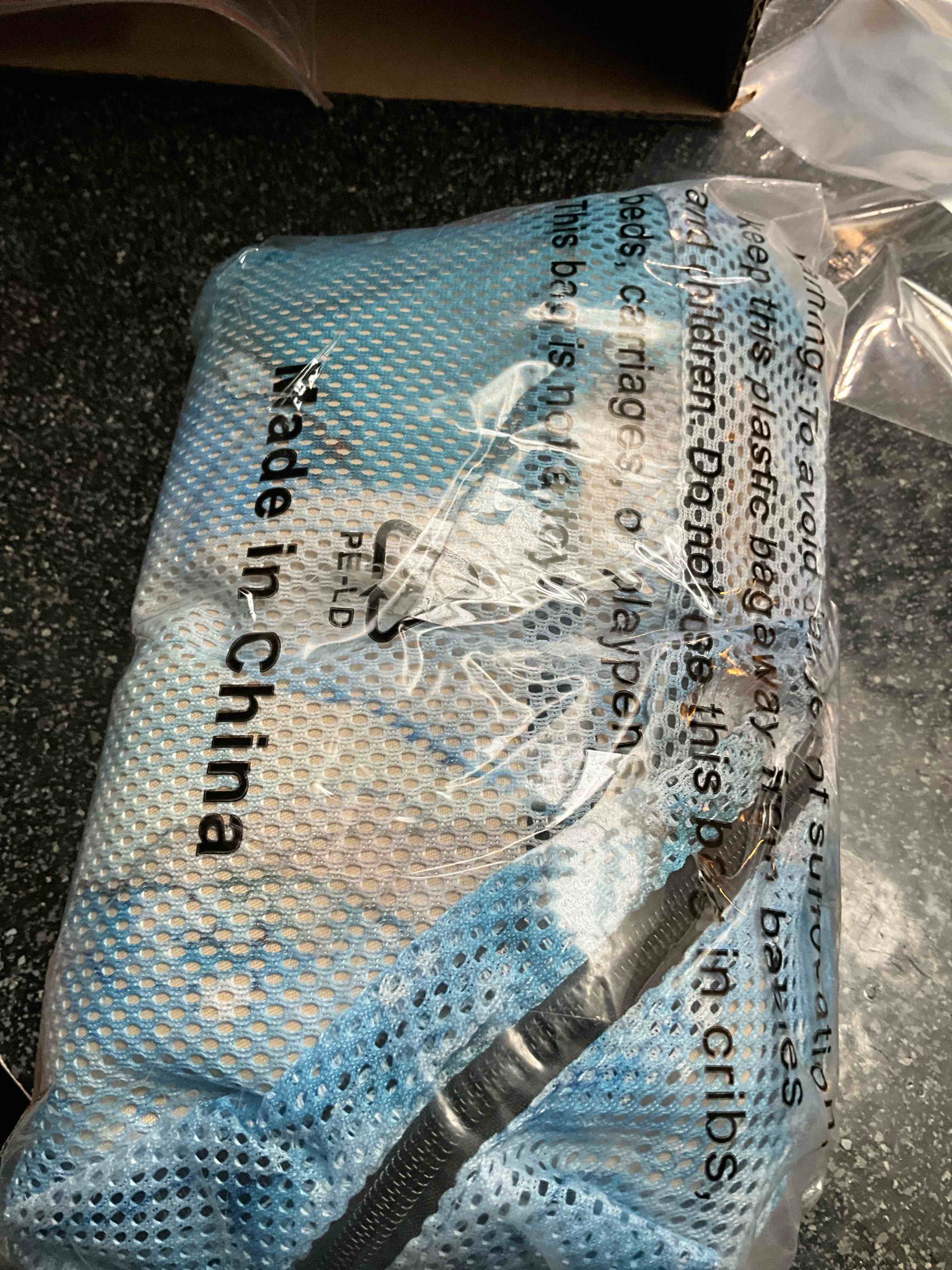 Condition photo showing New/Like New for LEDAOU Mesh Backpack - Semi-Transparent Mesh School Backpack Bookbag Lightweight Casual Daypacks (Tie Dyed Blue)
