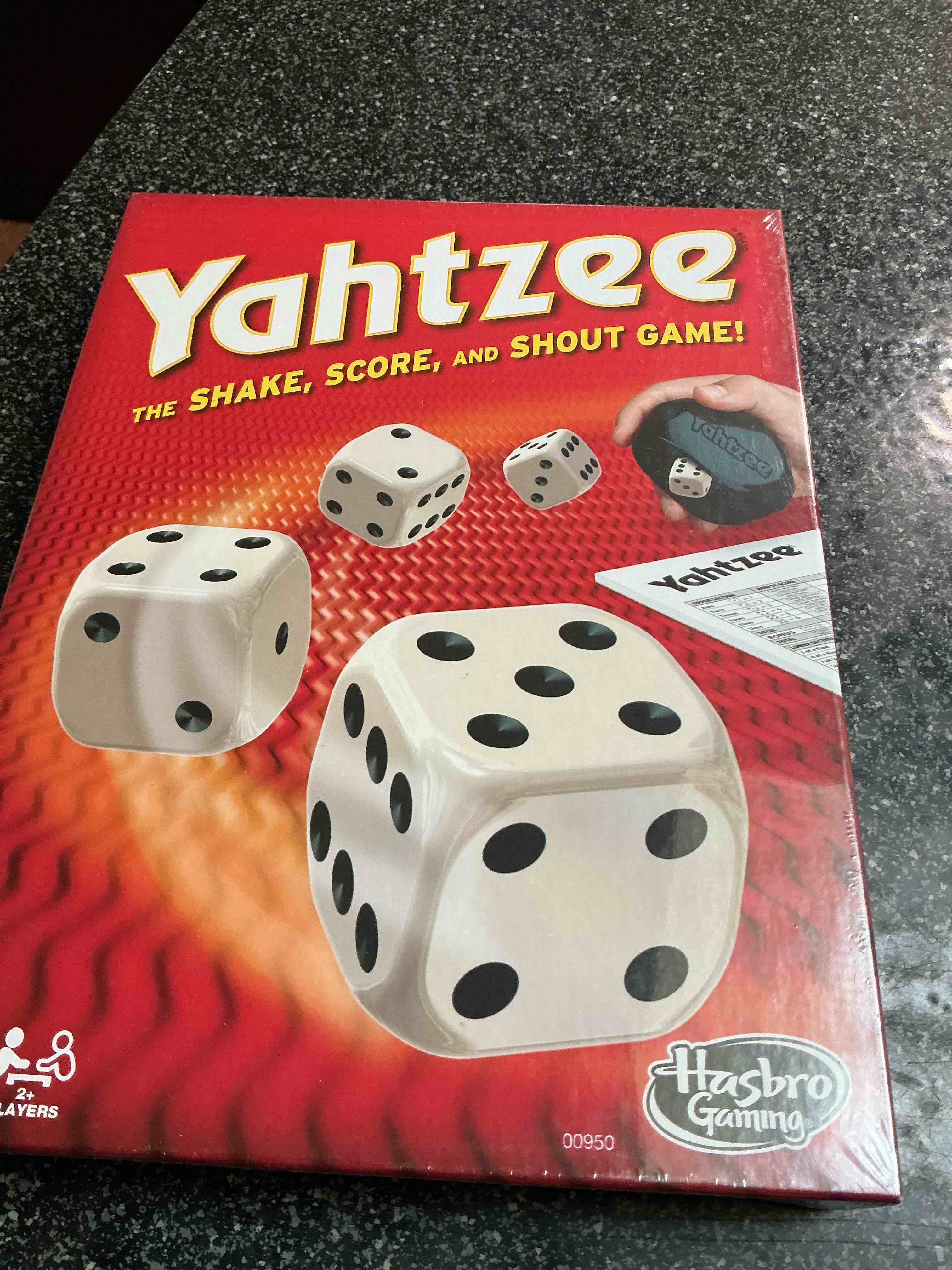 Condition photo showing New/Like New for Hasbro Yahtzee The Shake , Score & Shout Game 