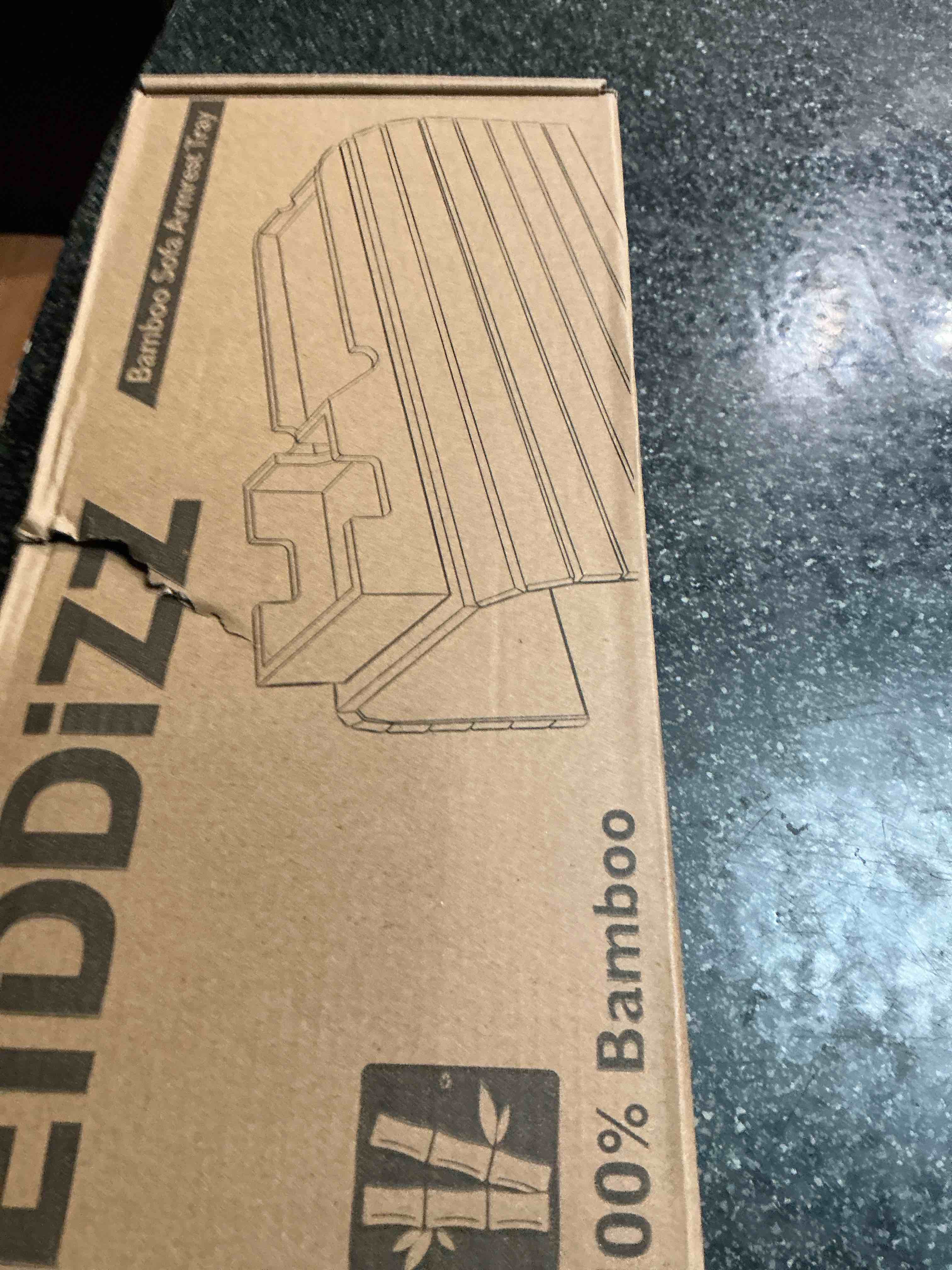 Condition photo showing New/Like New for Eiddizz Bamboo Sofa Armrest Tray 100 % Bamboo