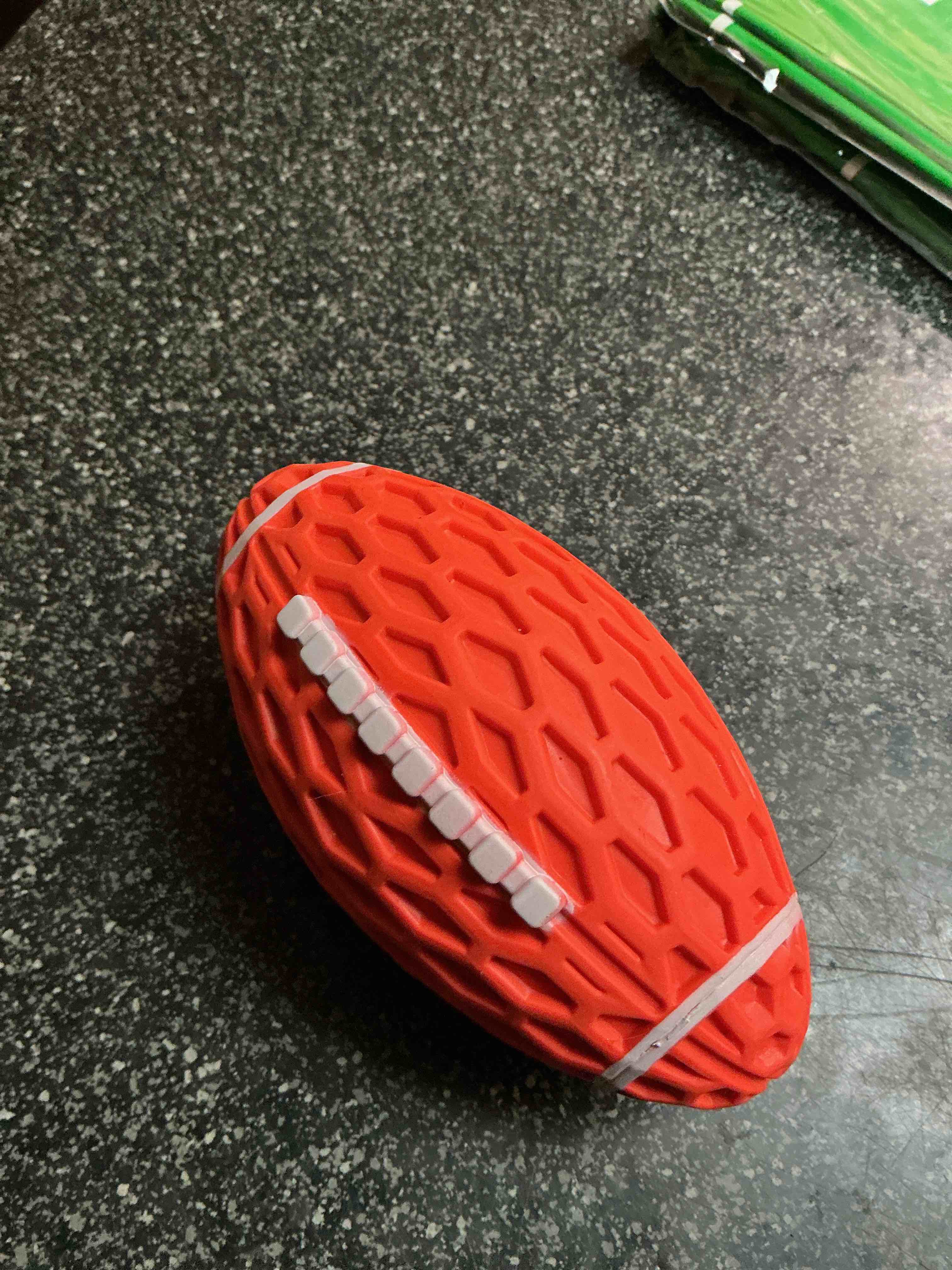 Condition photo showing New/Like New for Medium Orange Squeaky Dog Chew Foot Ball Toy 