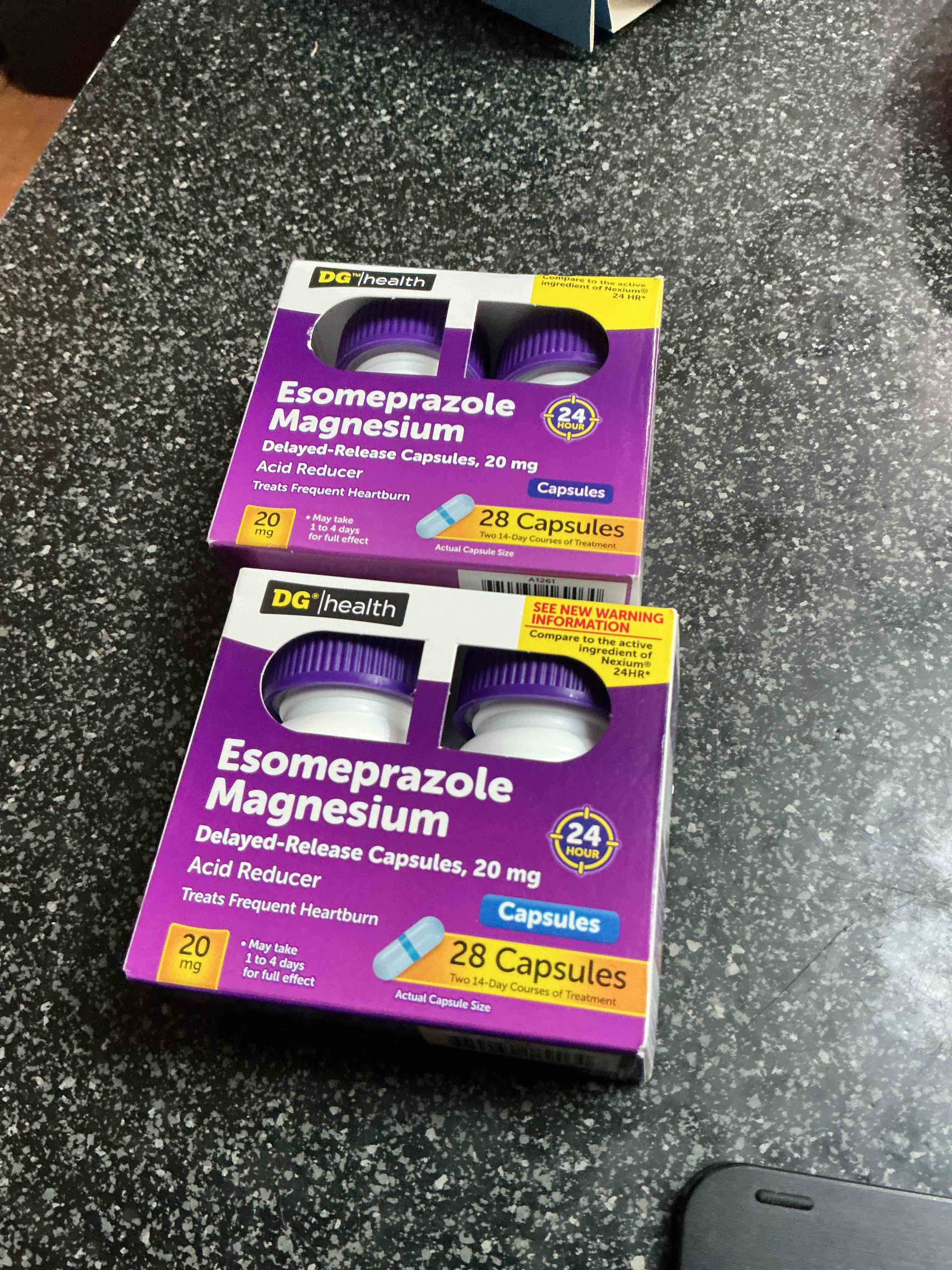 DG Health Esomeprazole Magnesium 20 MG. 28 Capsules