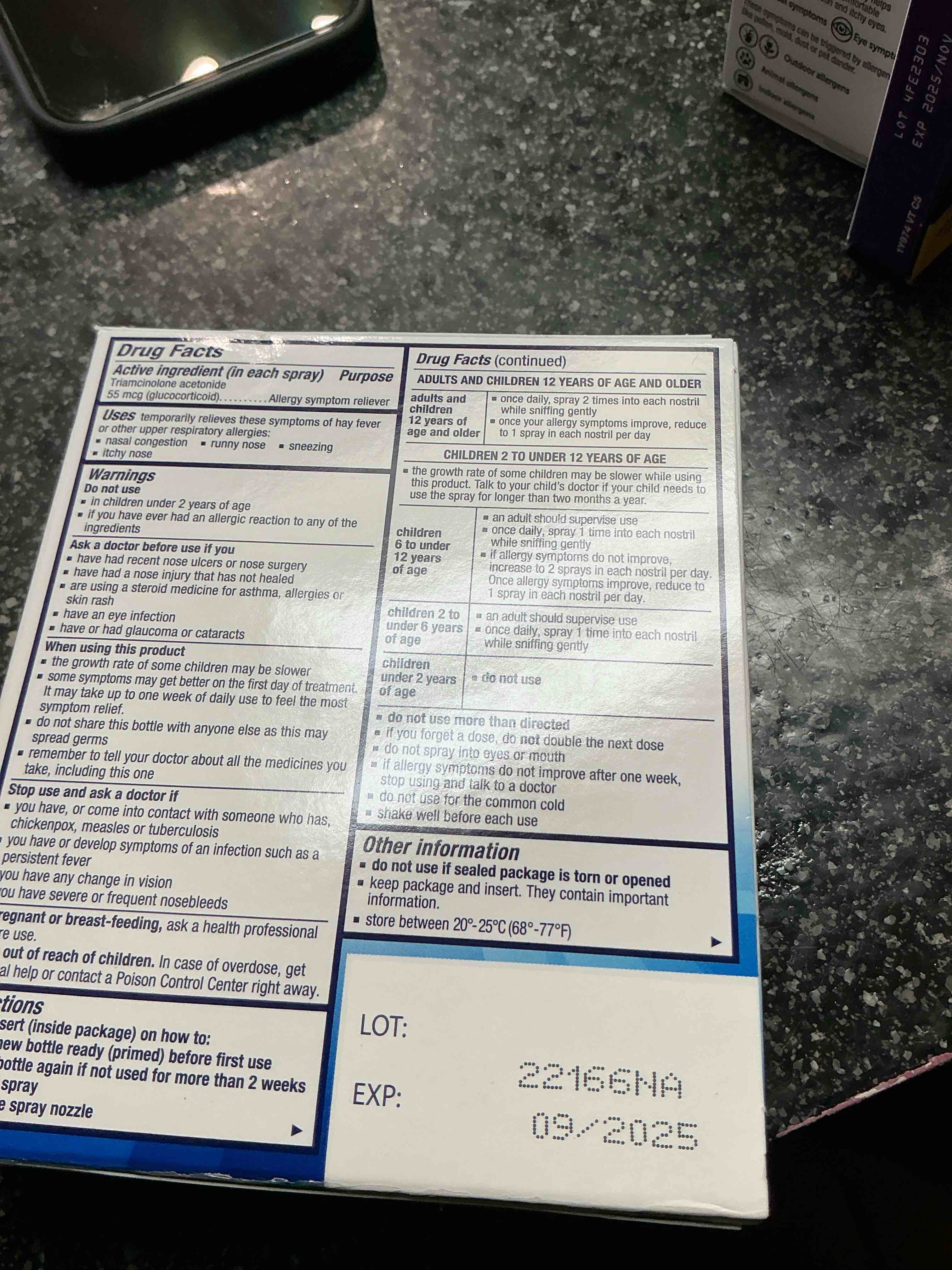 Condition photo showing As Is for Nasacort Allergy 24 Hr Multi-Symptom Nasal Allergy Spray - 60 Sprays, Pack of 2
