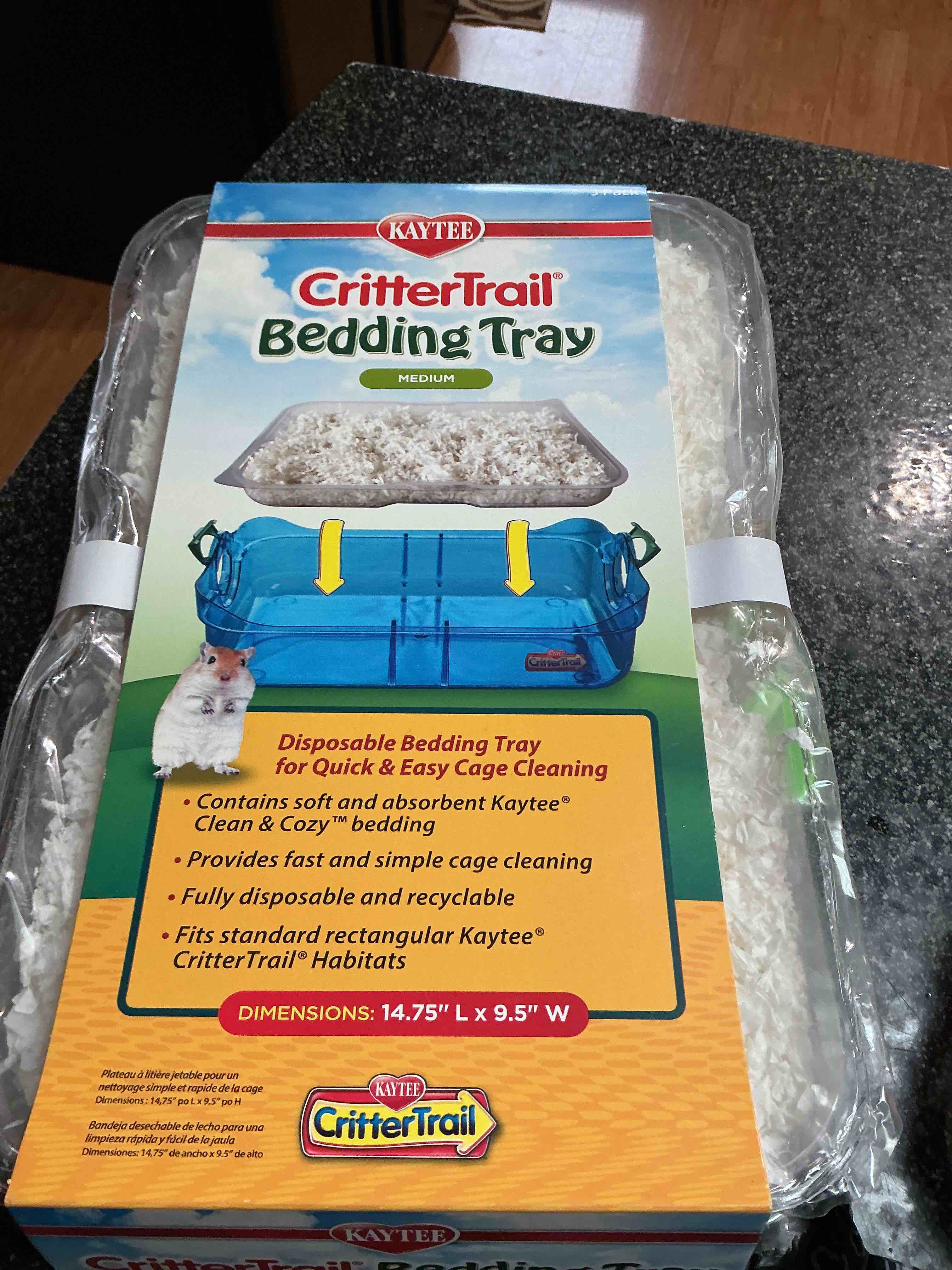 Condition photo showing New/Like New for Kaytee Crittertrail Bedding Tray 3 Count