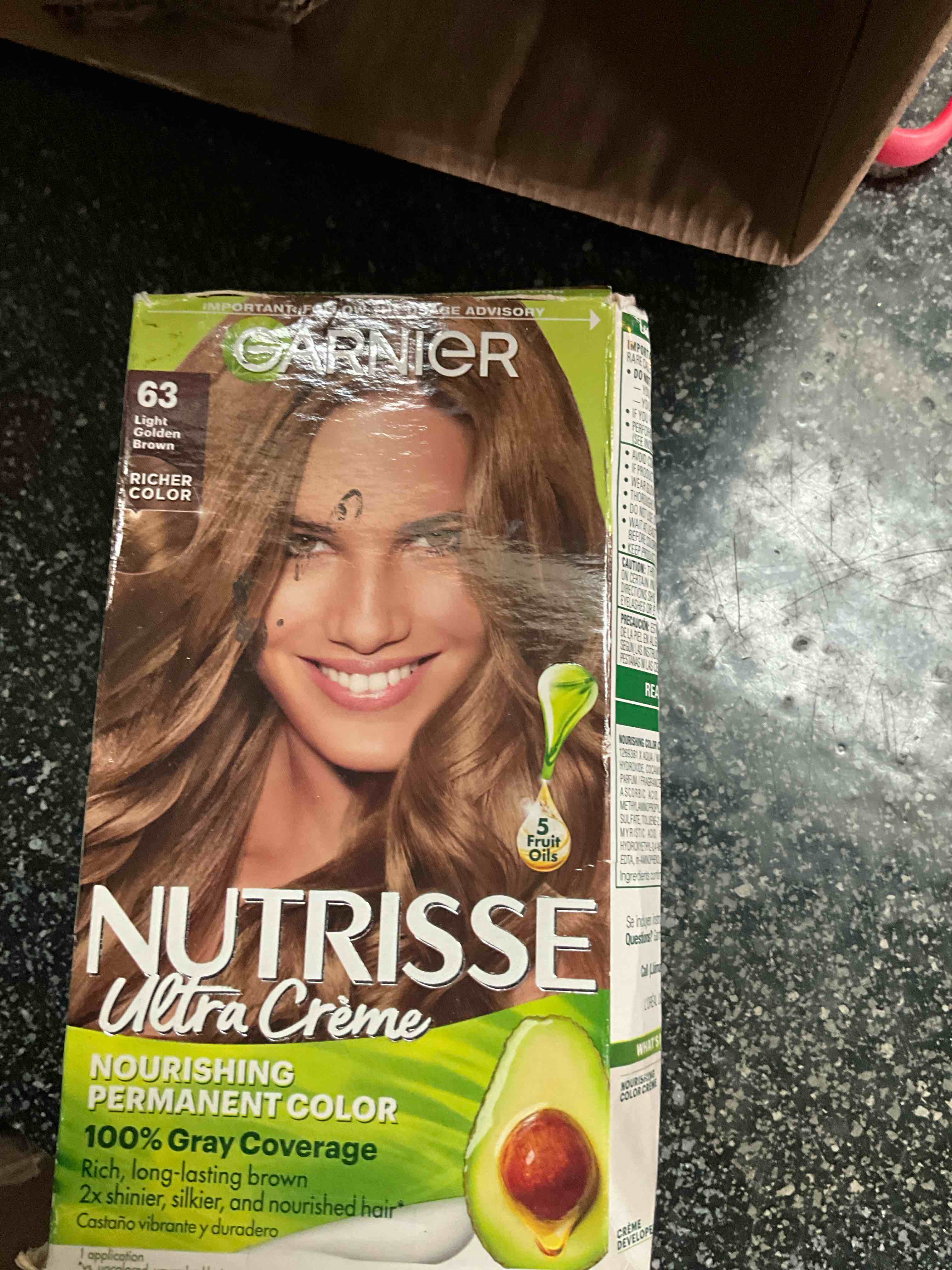 Condition photo showing New/Like New for Garnier Nutrisse Nourishing Color Creme [63] Light Golden Brown 1 ea 