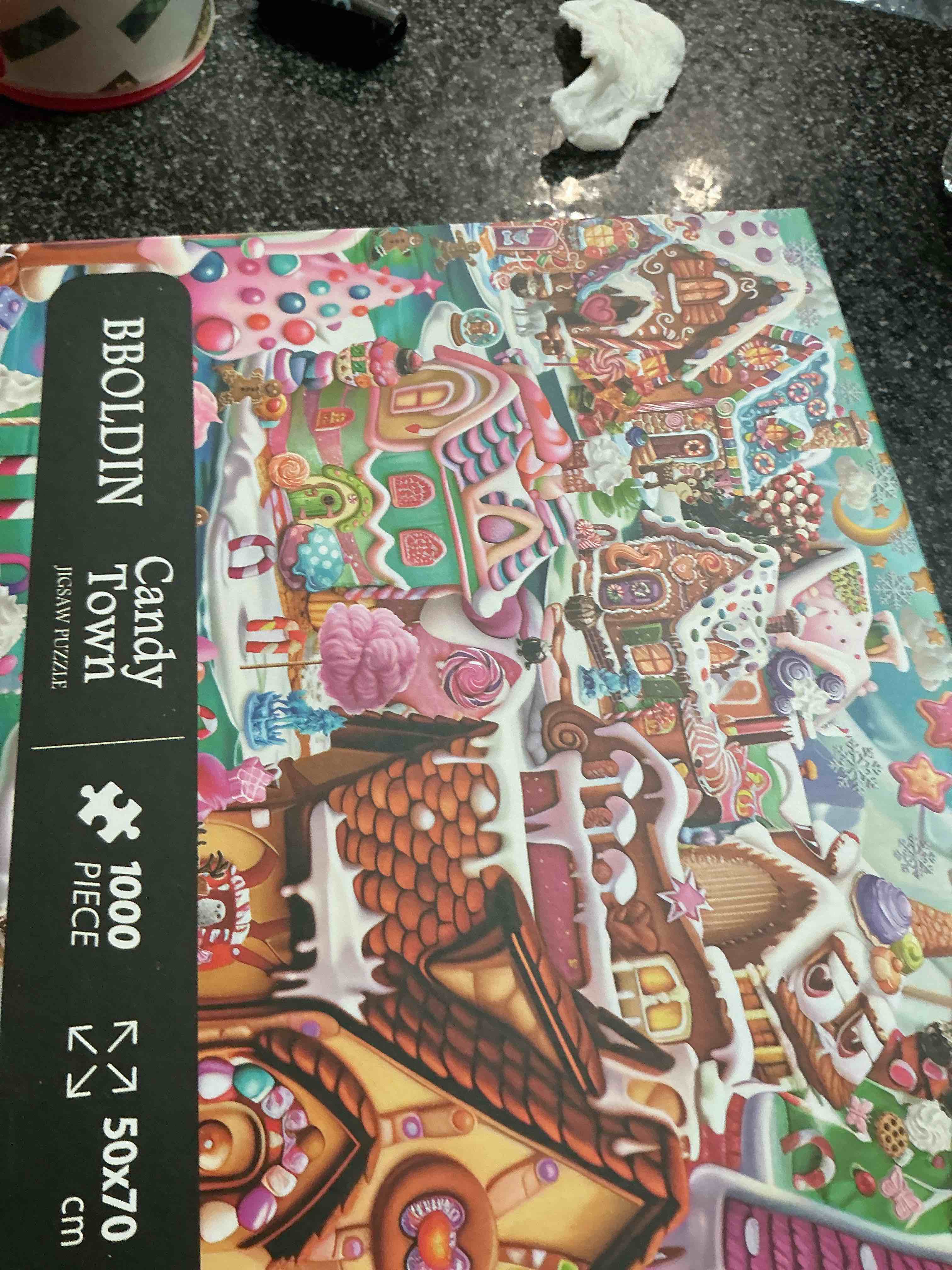Condition photo showing New/Like New for Bboldin Candy Town Jigsaw Puzzle 1000 Piece 