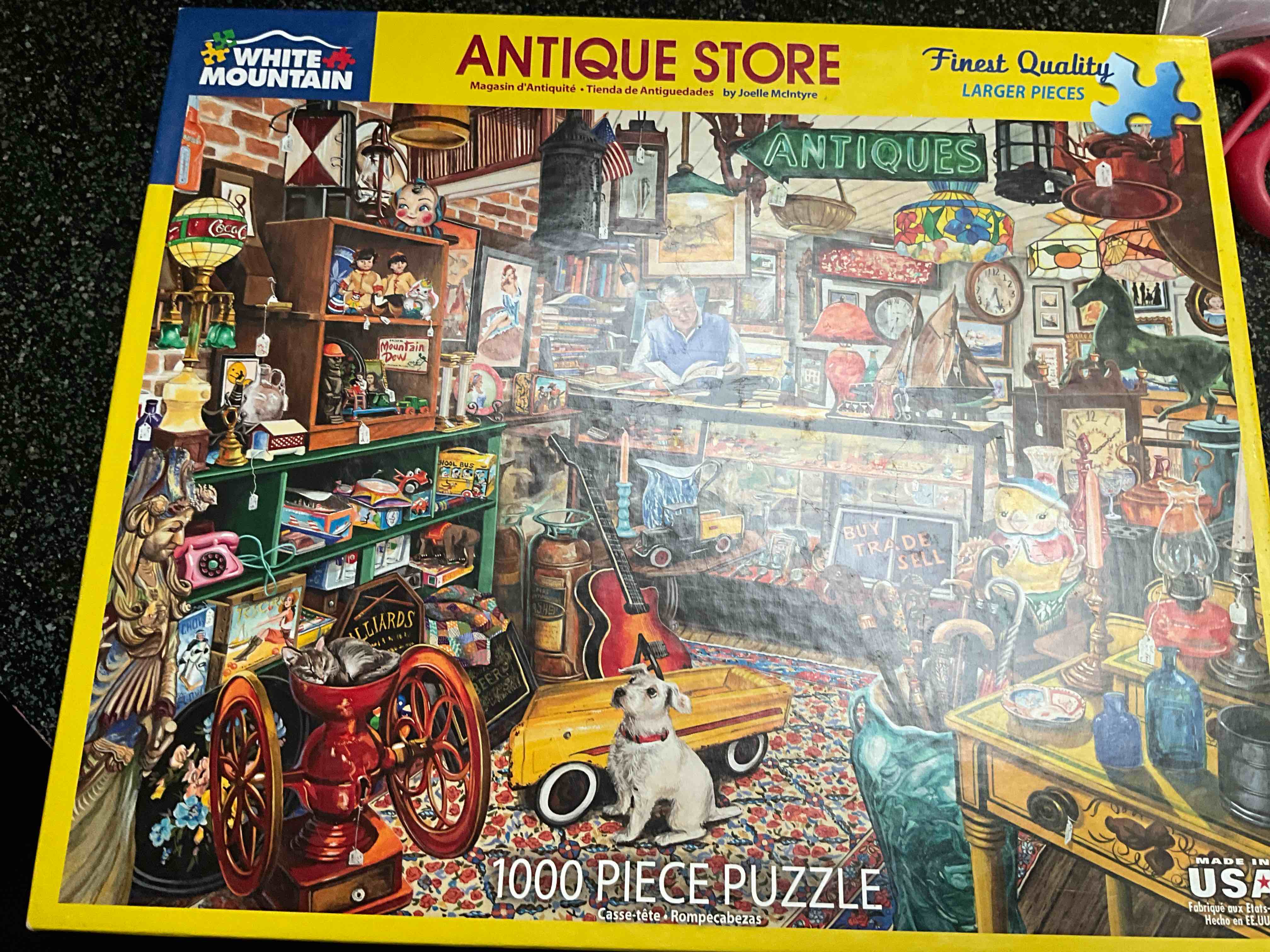 Condition photo showing New/Like New for White Mountain - Antique Store Finest Quality Large Pieces - 1000 Piece Puzzle 
