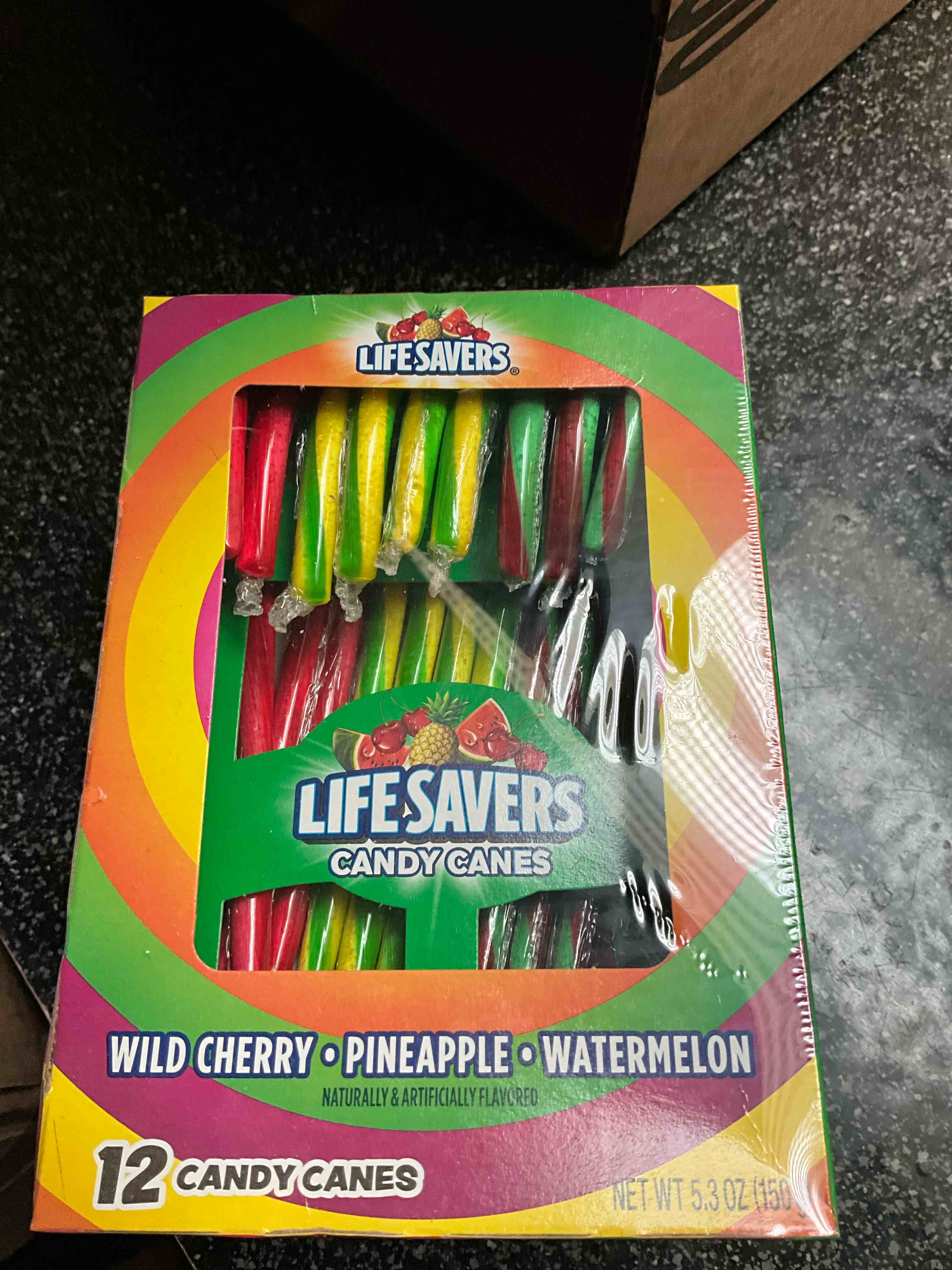 Condition photo showing New/Like New for Candy Canes Variety Pack - Assorted Flavors, Great for Stocking Stuffers, Tree Decorating, Holiday Parties, and More (Lifesavers) 2 boxes of 12 