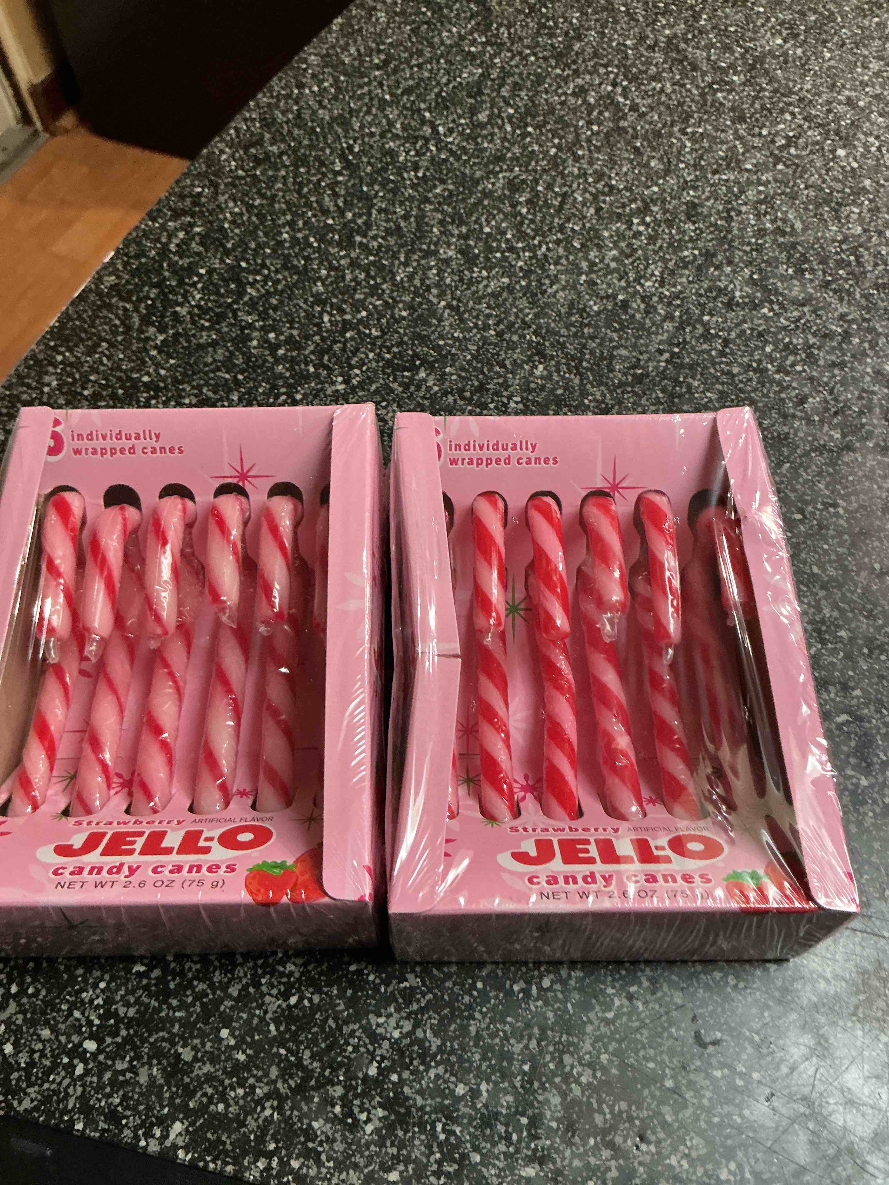 Condition photo showing New/Like New for Jell-O Strawberry Candy Canes 6 Count