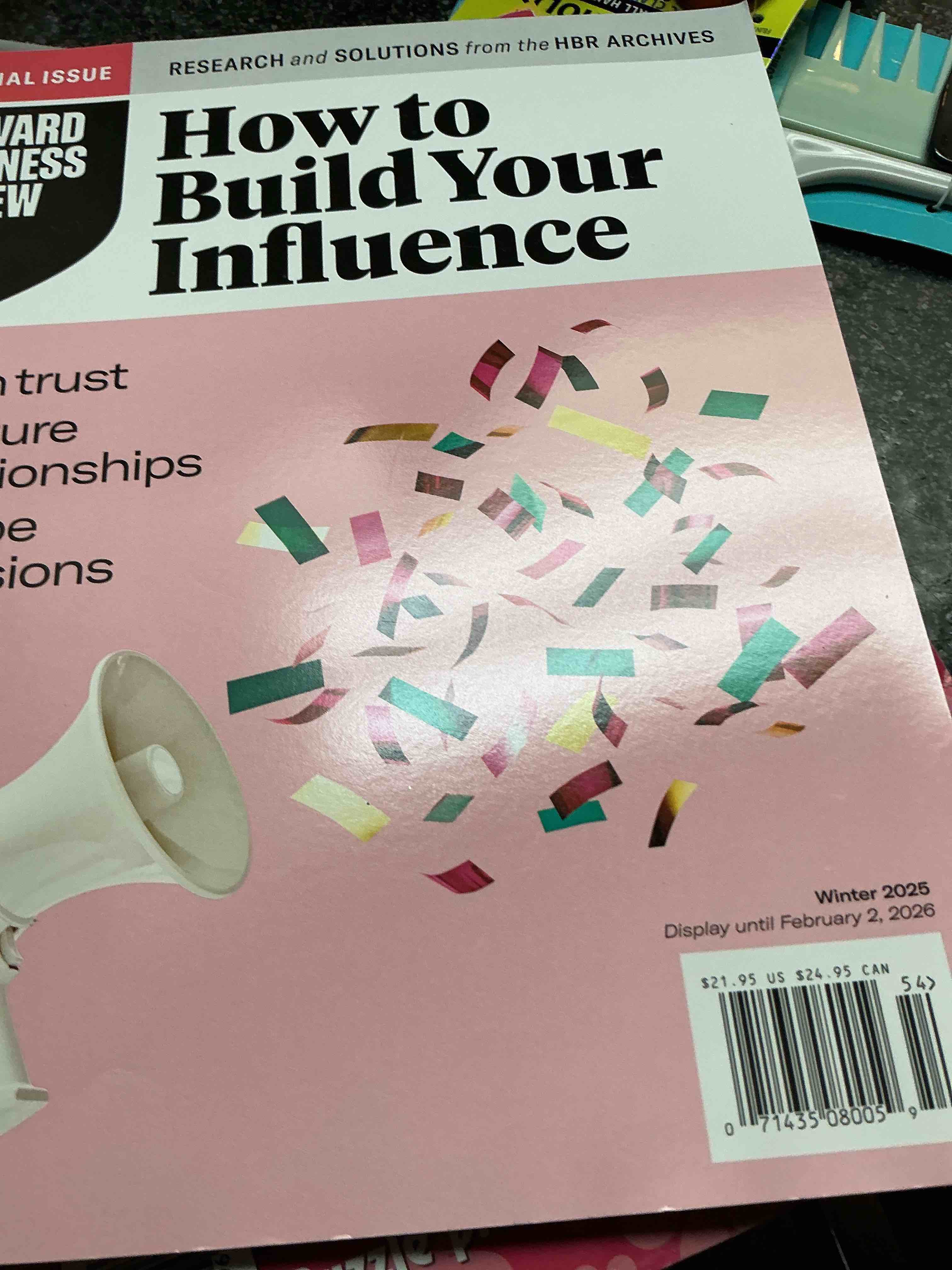 Condition photo showing New/Like New for Harvard Business Review How To Build Your Influence 