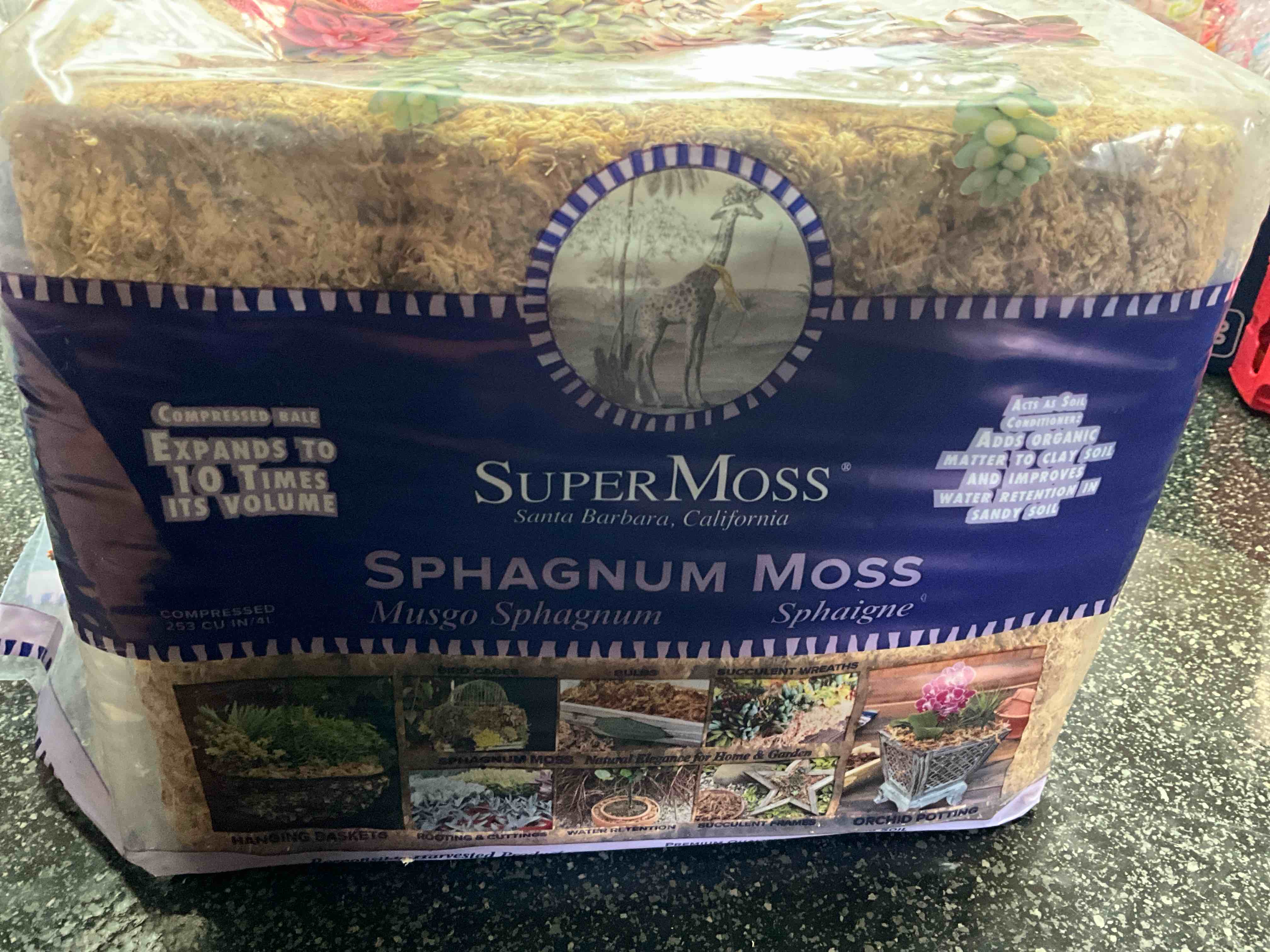 Condition photo showing New/Like New for SuperMoss (22325) Orchid Sphagnum Moss Dried, Natural, 1 Pound Mini Bale