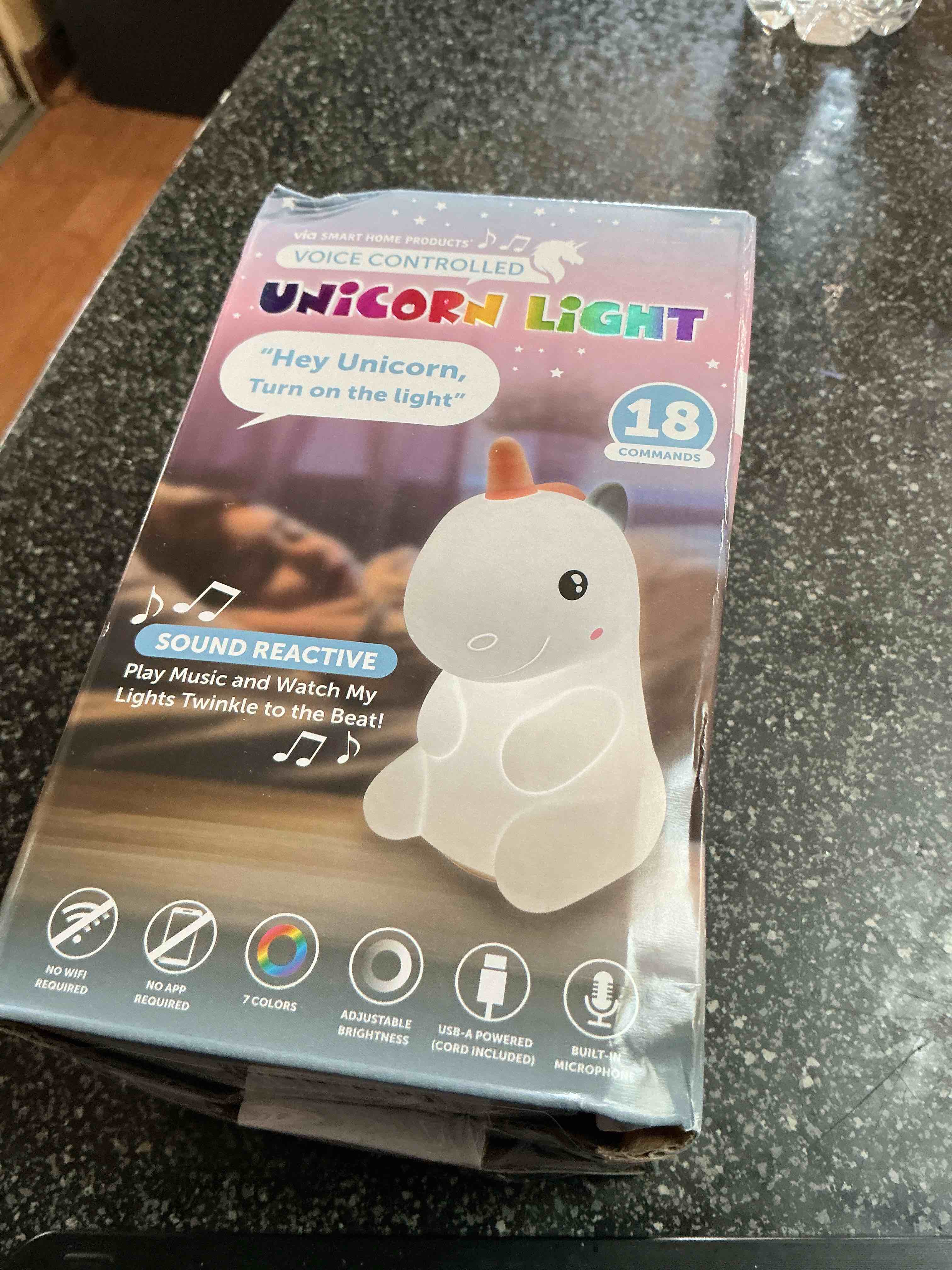 Condition photo showing New/Like New for Unicorn Light Voice Controlled 18 Commands 