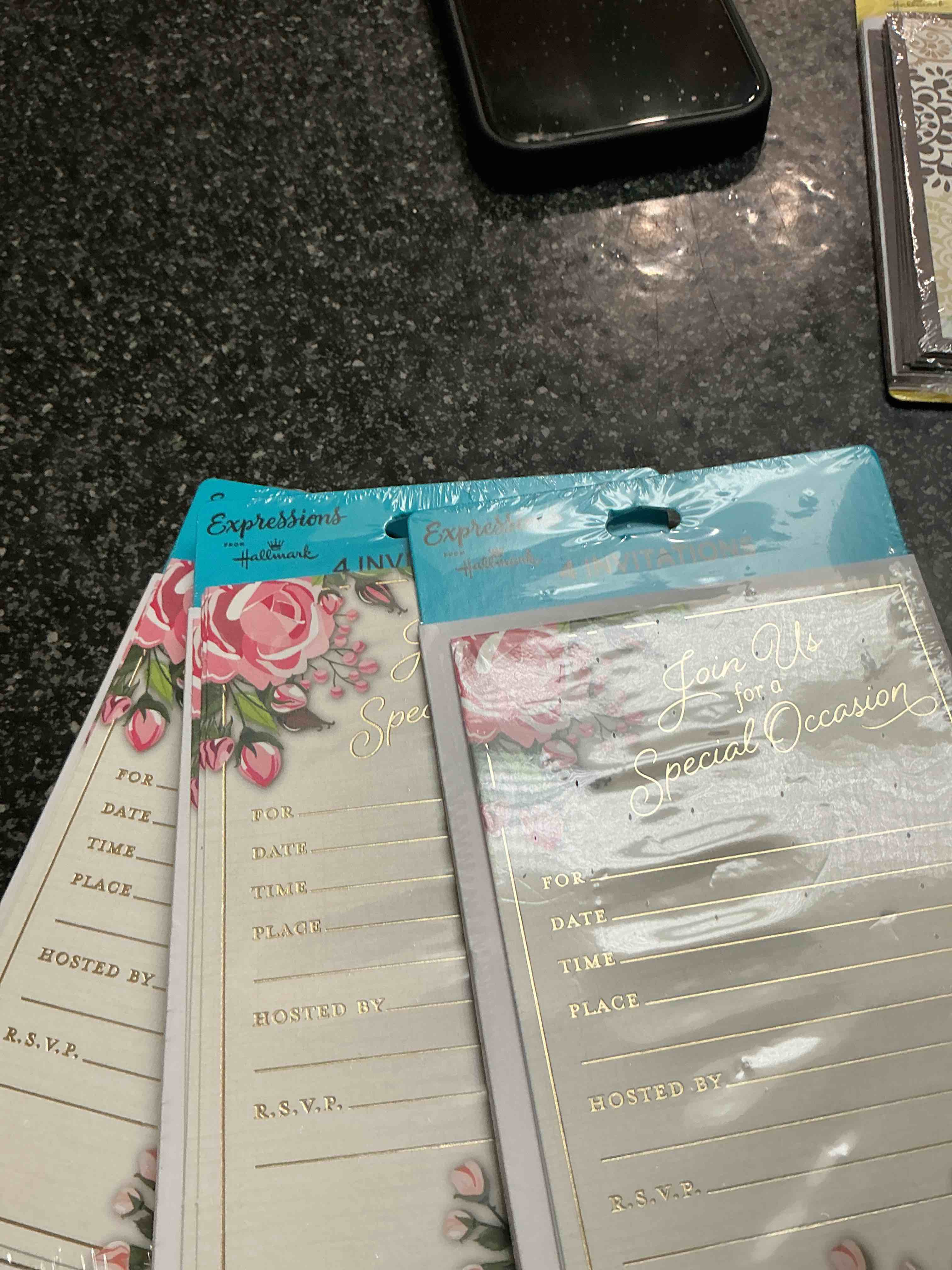 Hallmark Expression 4 Invitations Cards