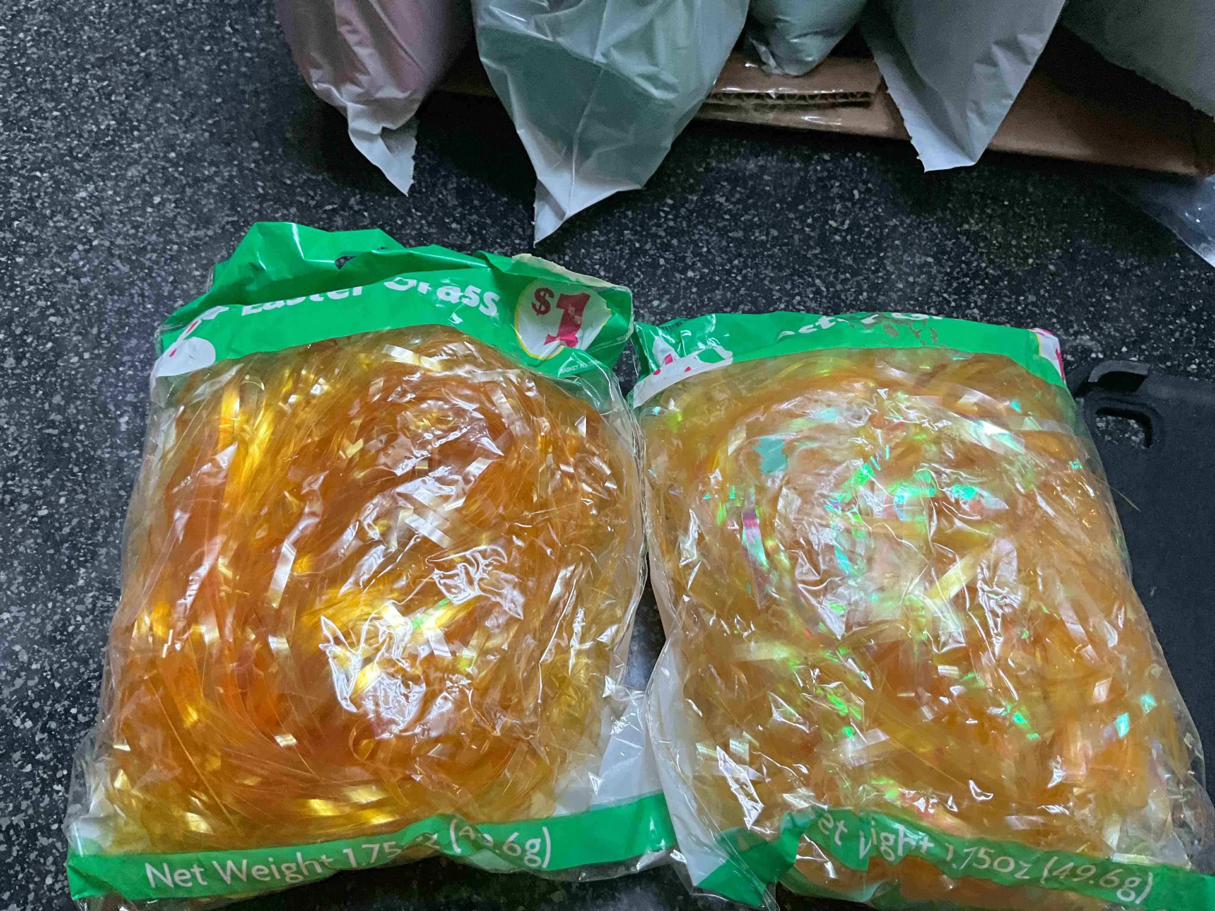 easter basket grass - yellow 