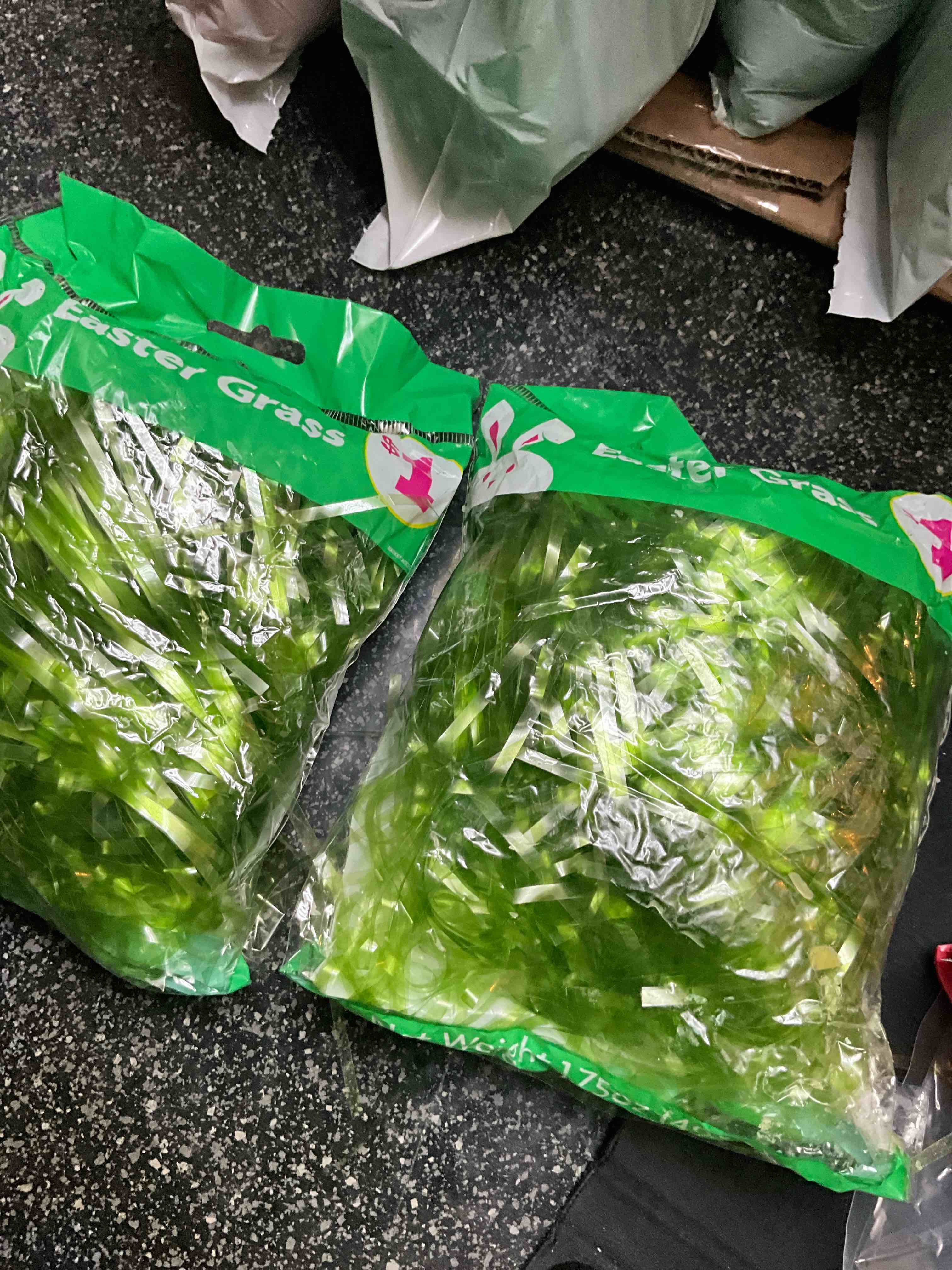 easter basket grass - green 