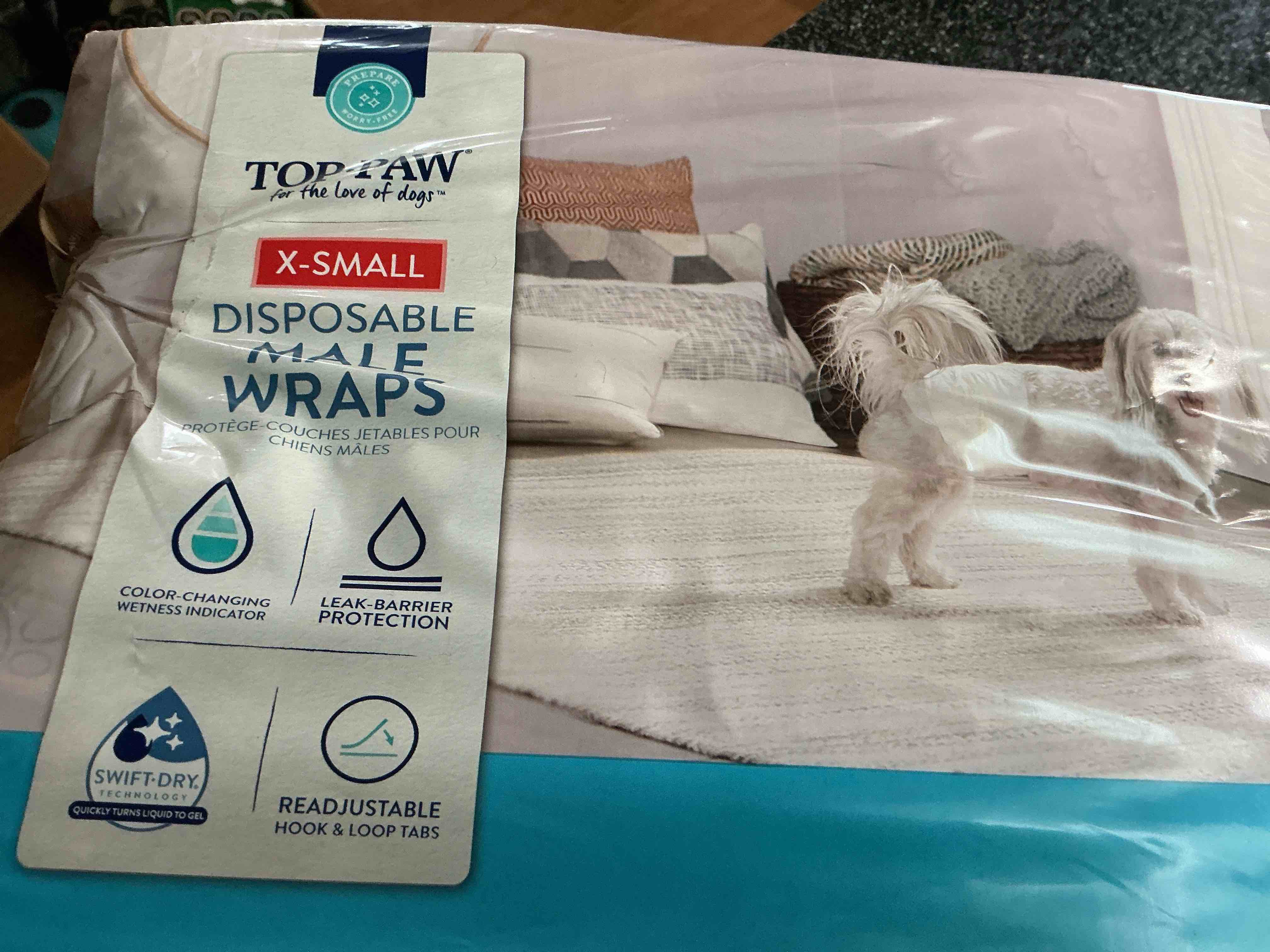 top - paw disposable male wraps size x-s 