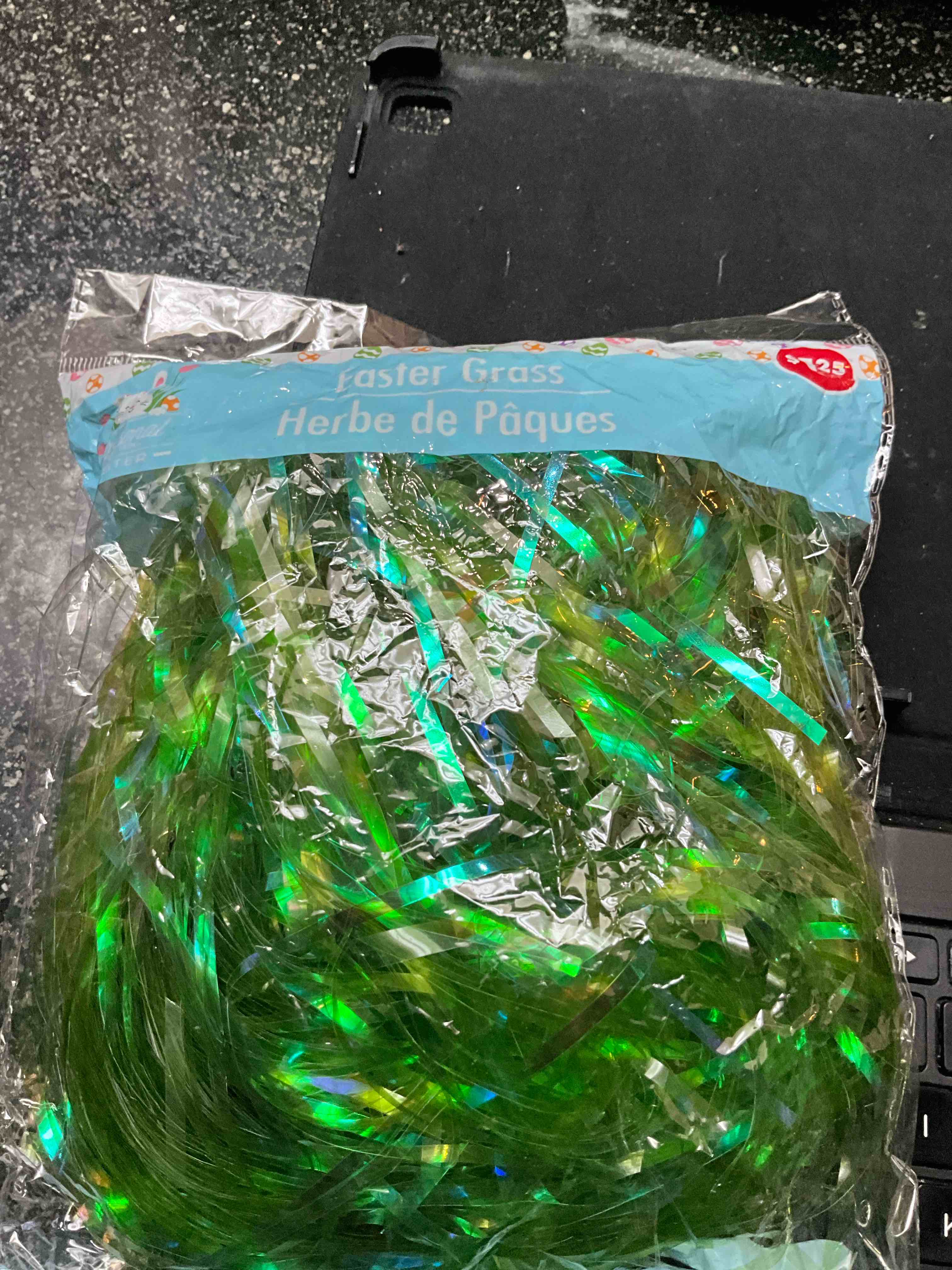 green easter basket grass 