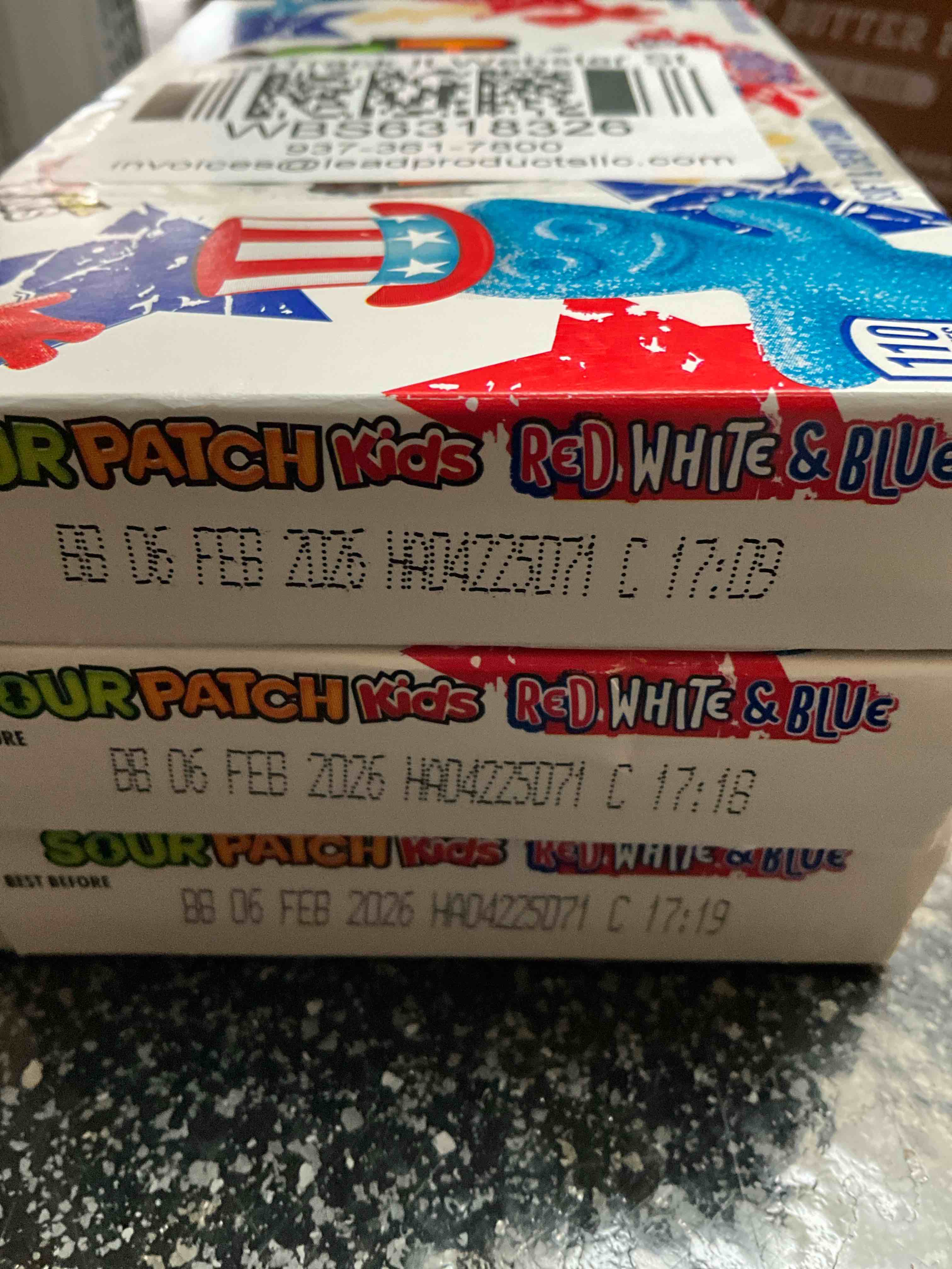 Condition photo showing As Is for Sour Patch Kids Red, White & Blue Soft & Chewy Candy, 3.08 oz