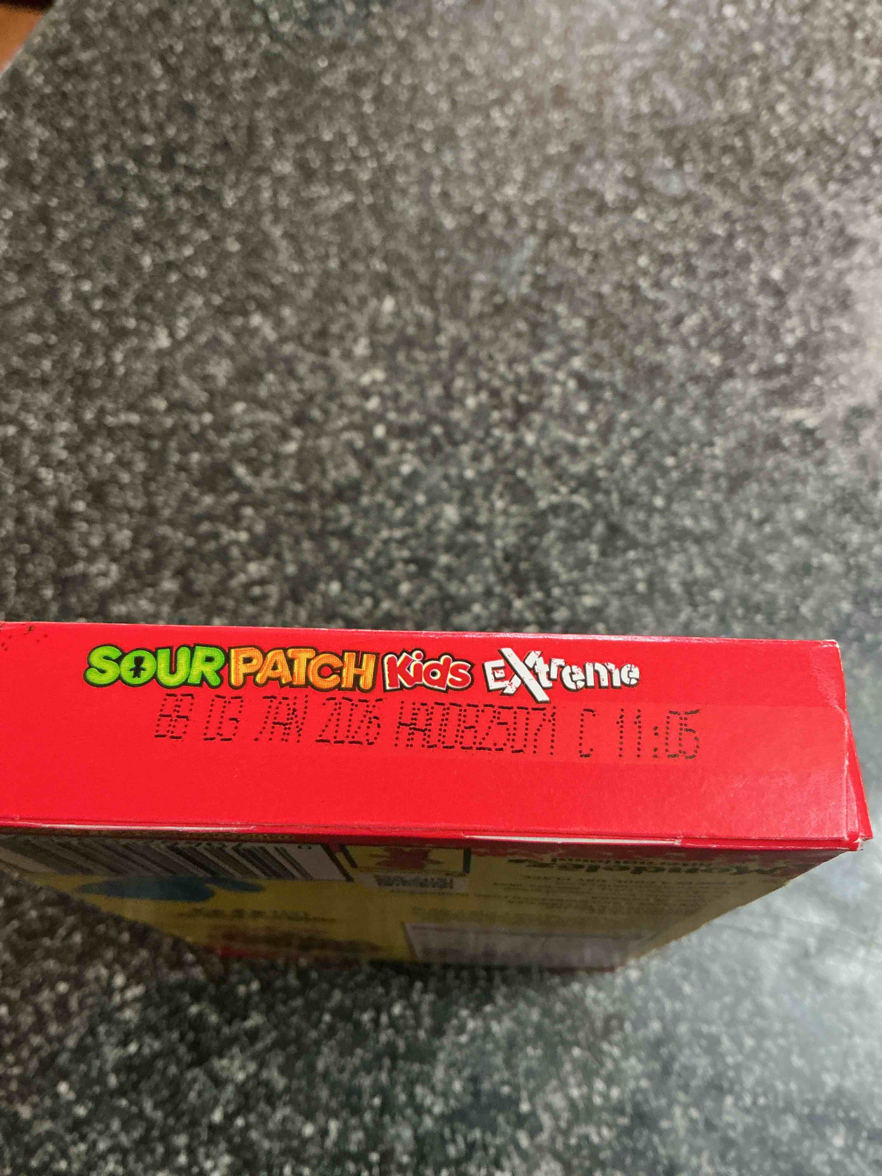 Condition photo showing As Is for Sour Patch Kids Extreme  3.8 OZ. 