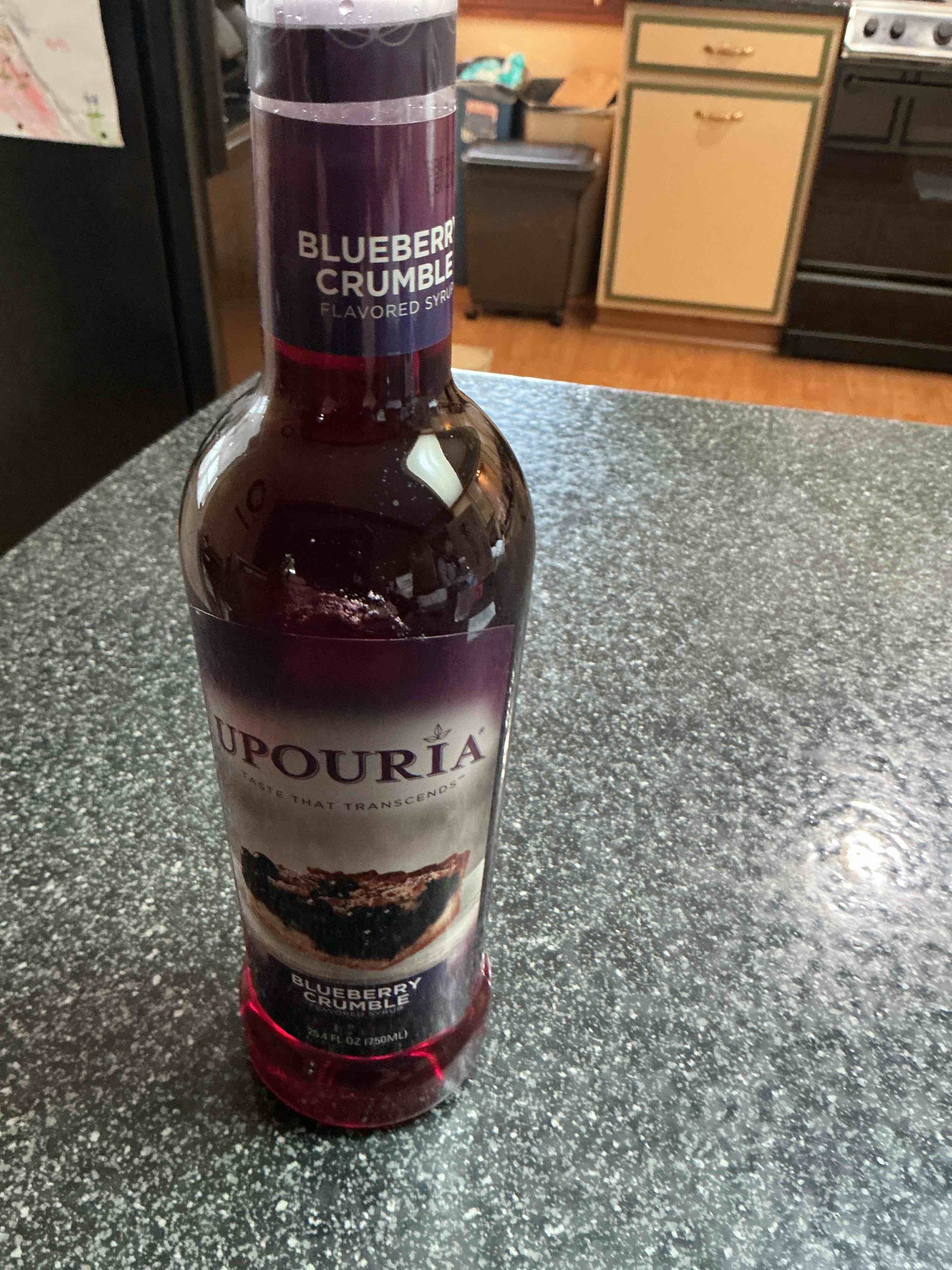 Condition photo showing New/Like New for Upouria Blueberry Crumble Syrup 25 Fl. OZ. 