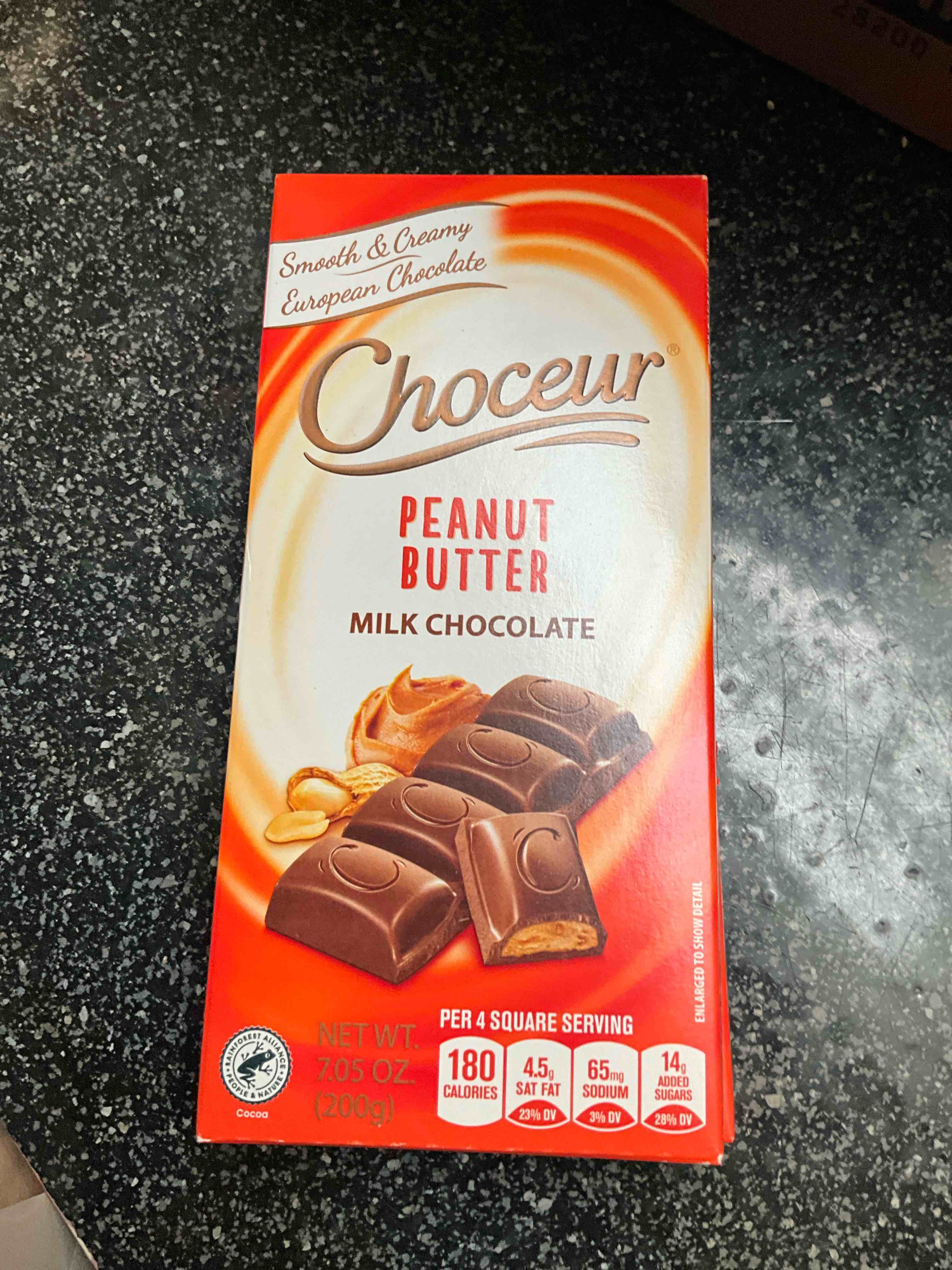 Choceur - Peanut Butter Milk Chocolate - 7.05 oz - Smooth & Creamy European Chocolate 